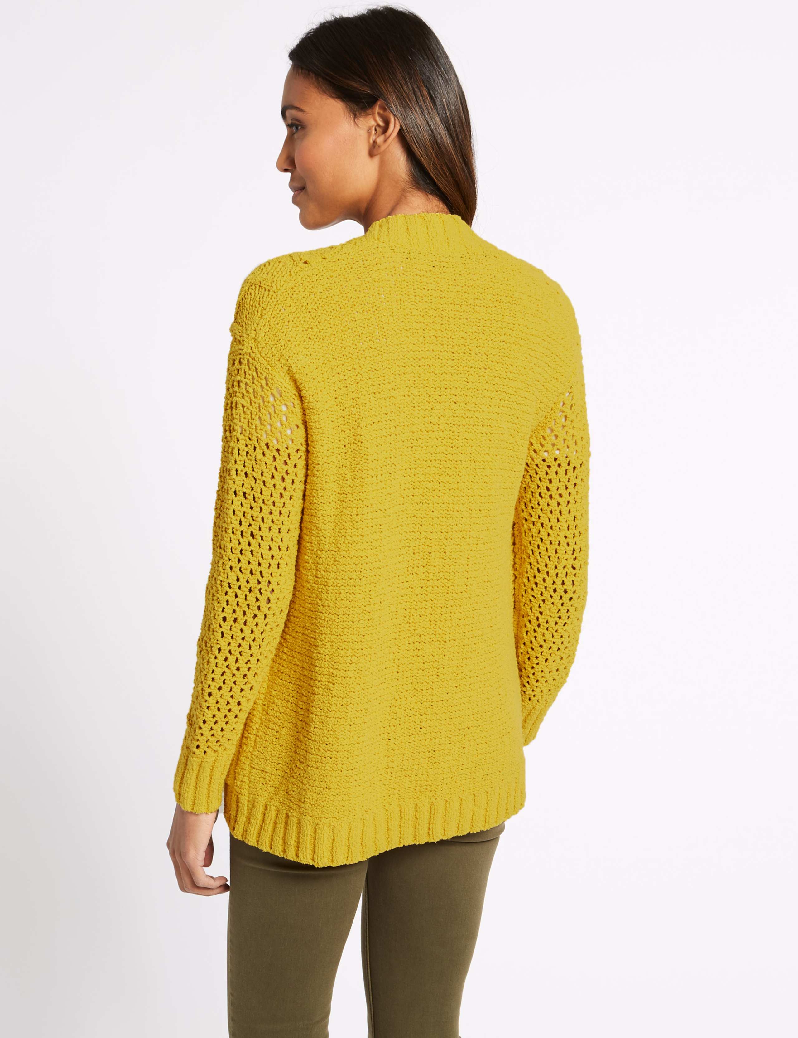 Cotton Rich Textured Cardigan 4 of 4