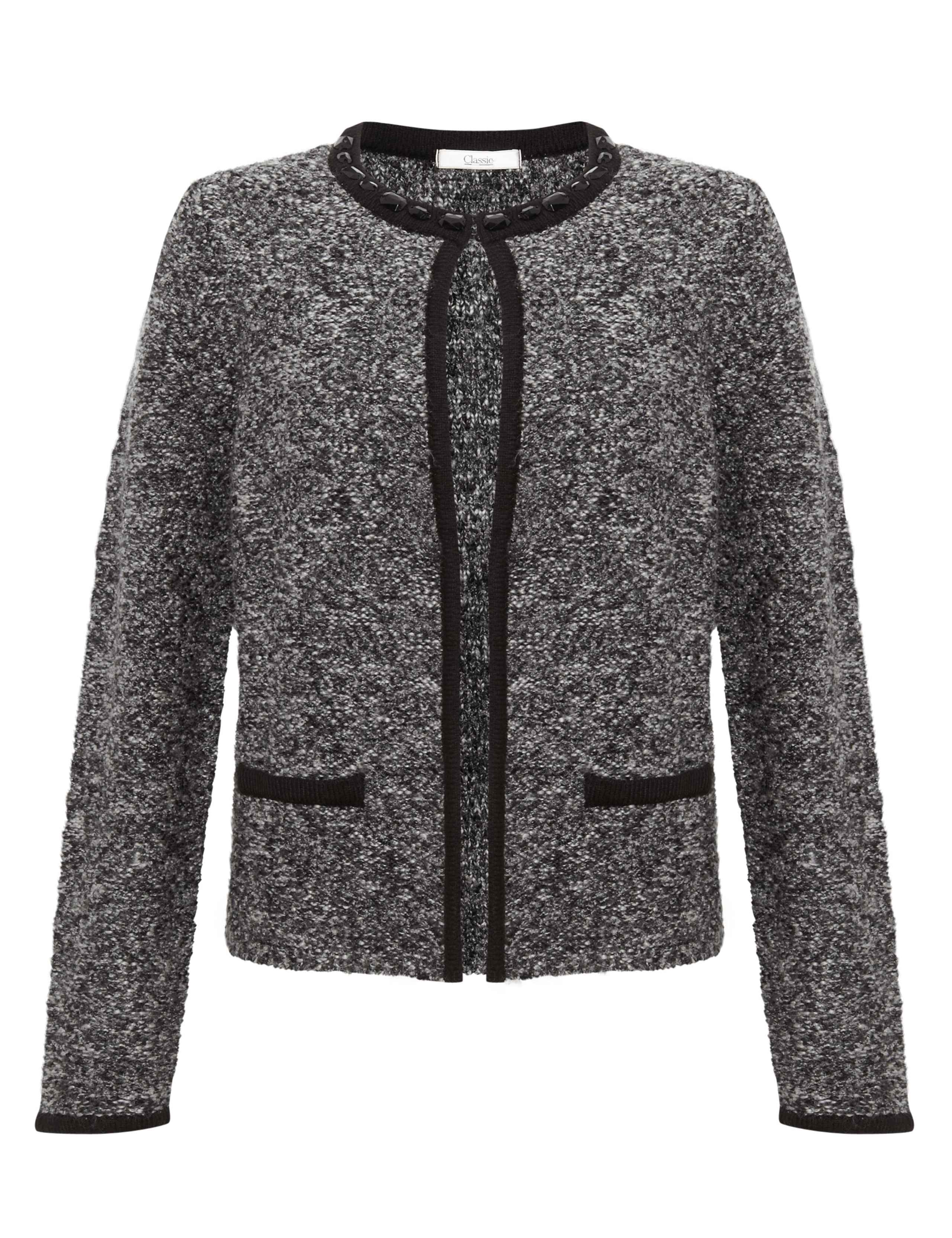 Bead Embellished Bouclé Knitted Jacket with Wool 4 of 10