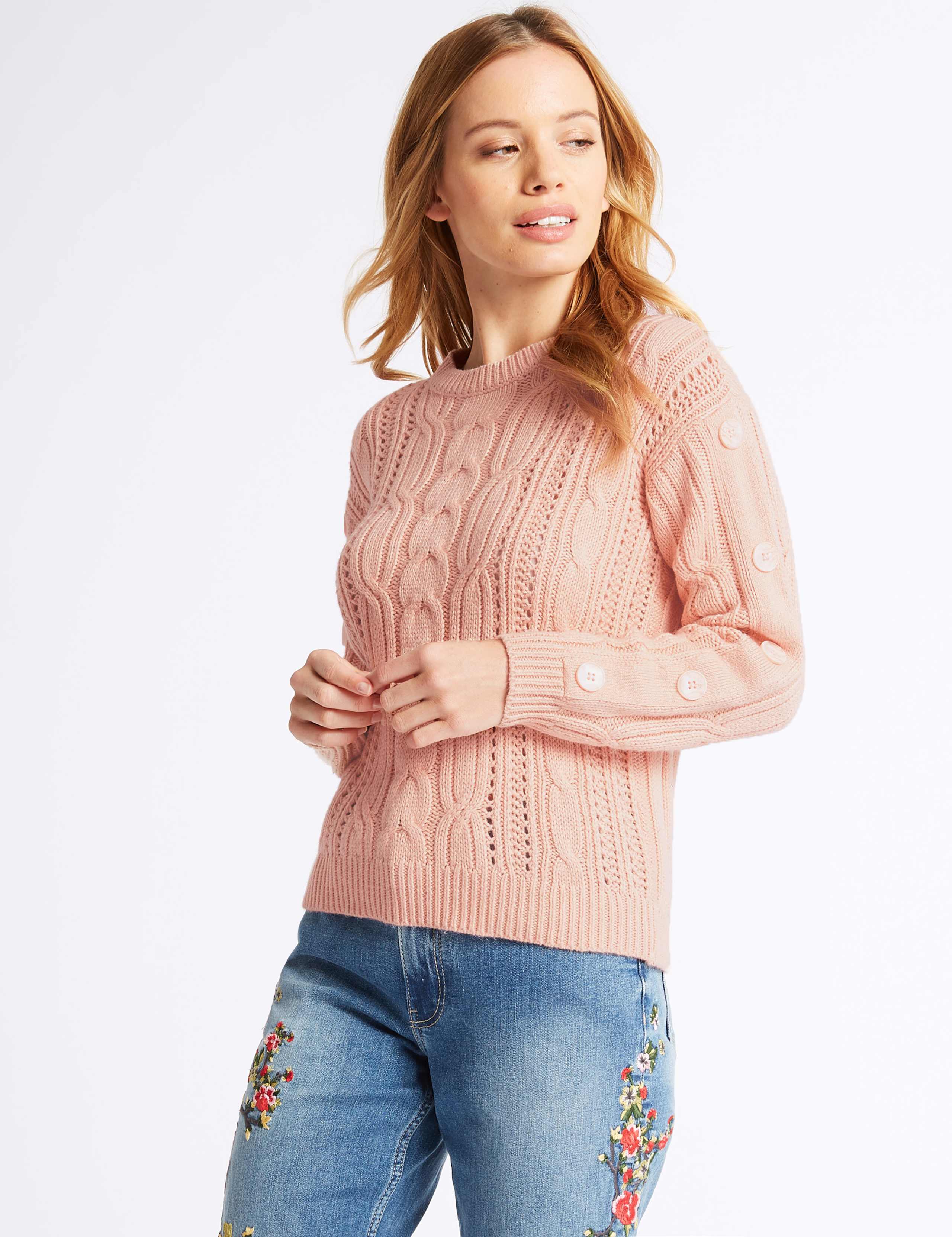 PETITE Cotton Blend Textured Jumper 1 of 5