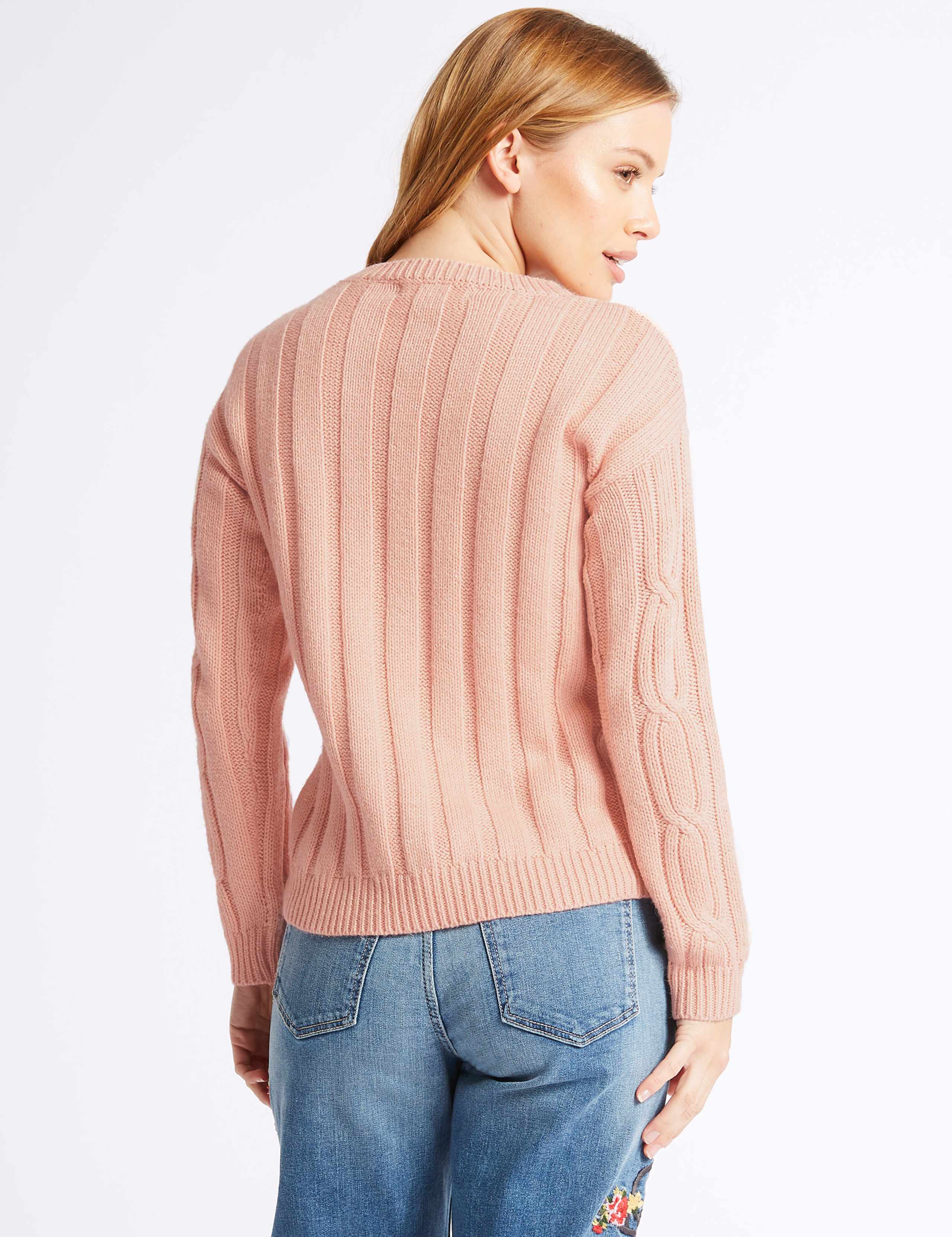 PETITE Cotton Blend Textured Jumper 4 of 5