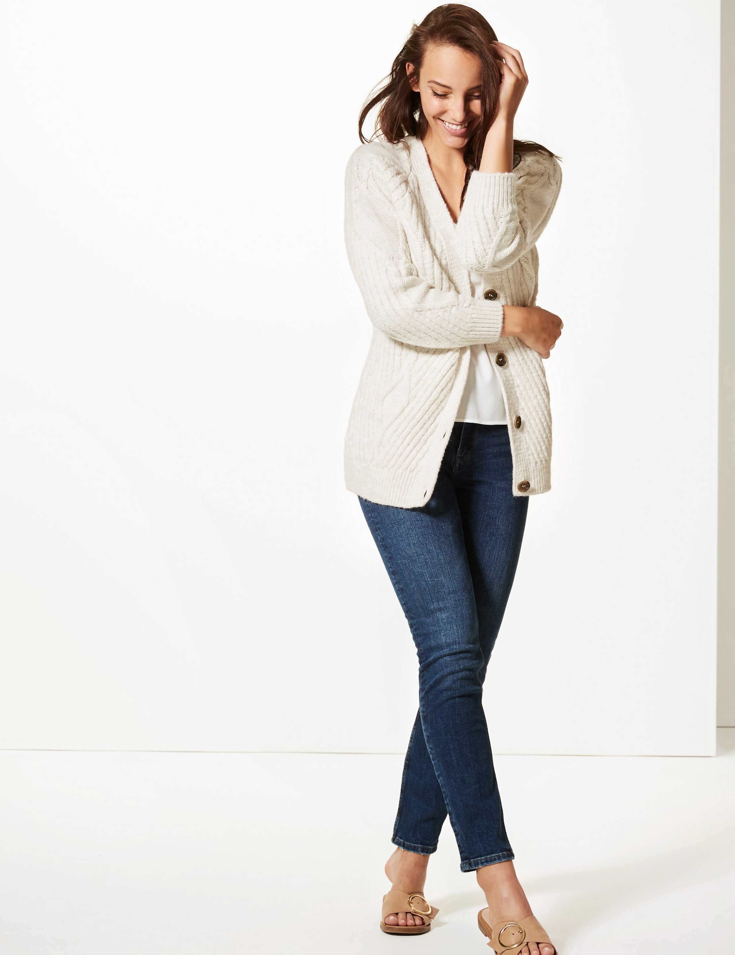 Cable Knit Longline Cardigan 1 of 5