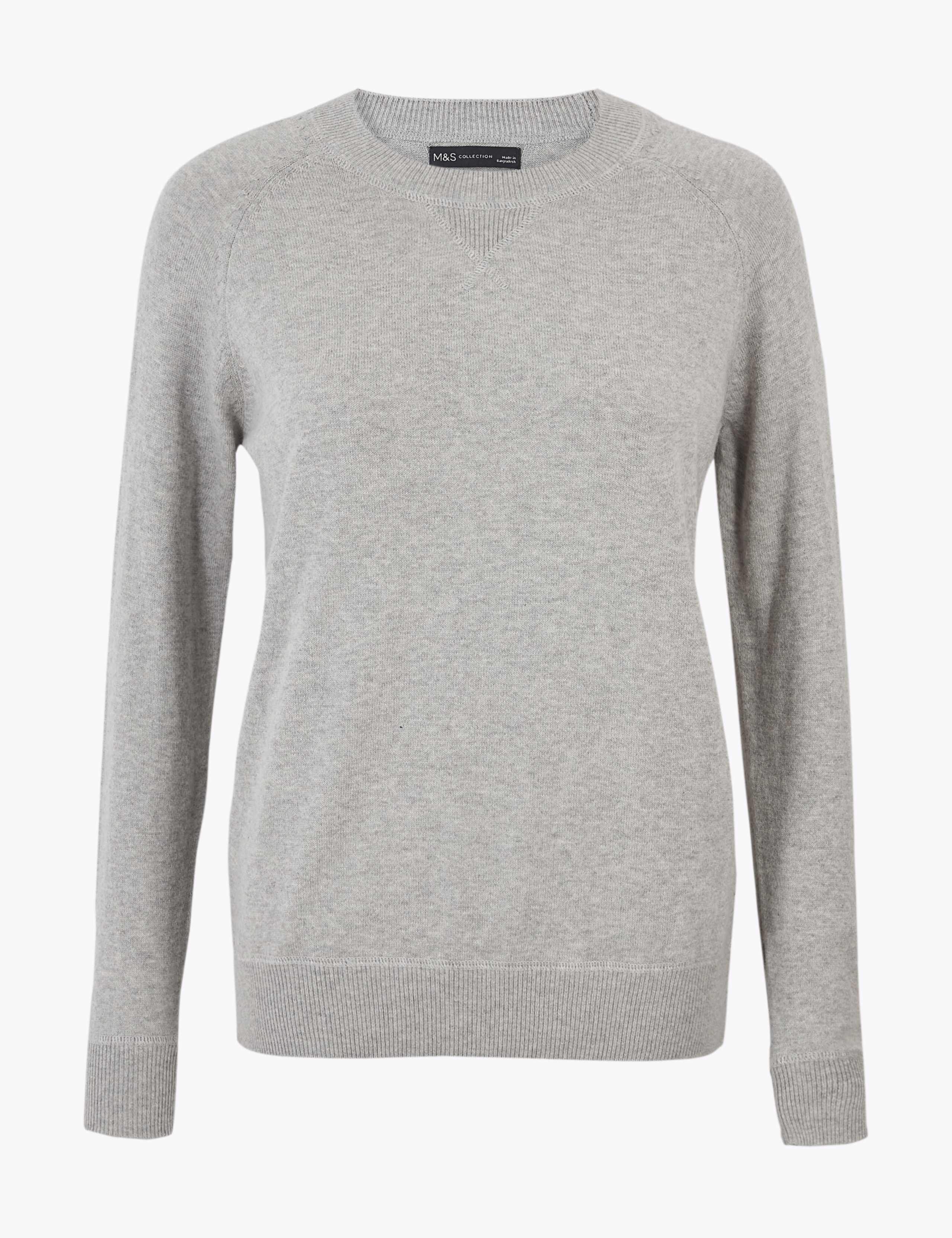 Cotton Long Sleeve Jumper with Cashmere 1 of 1