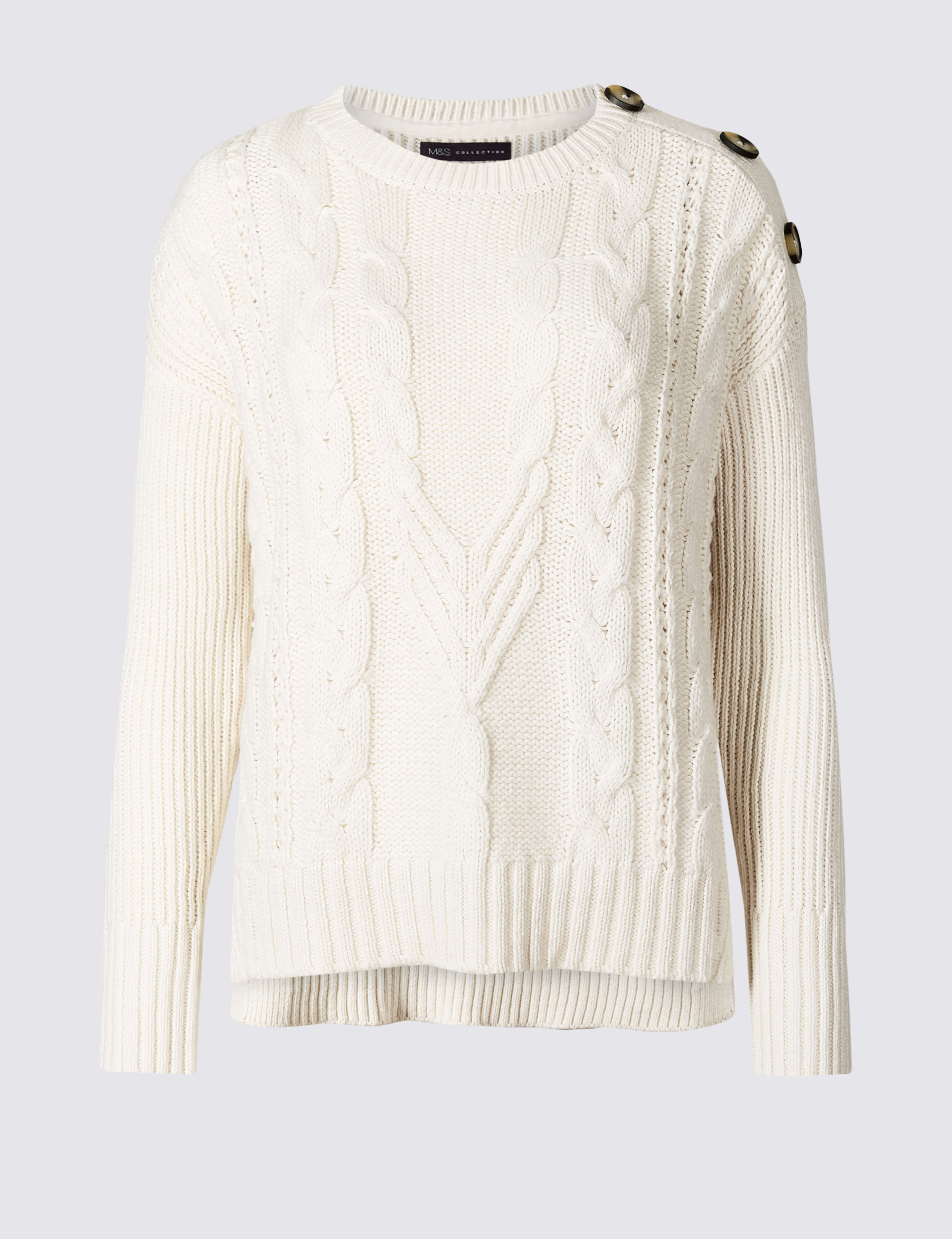 PETITE Cotton Blend Textured Jumper 2 of 4