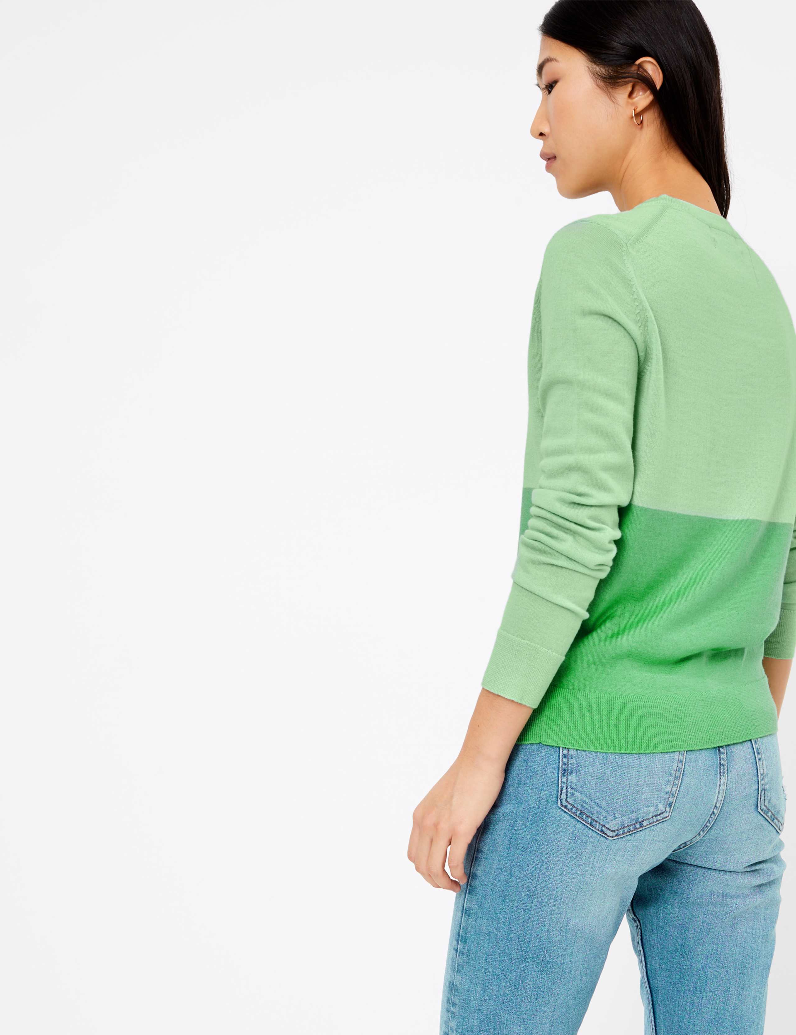 Pure Merino Wool Colour Block Jumper 4 of 4