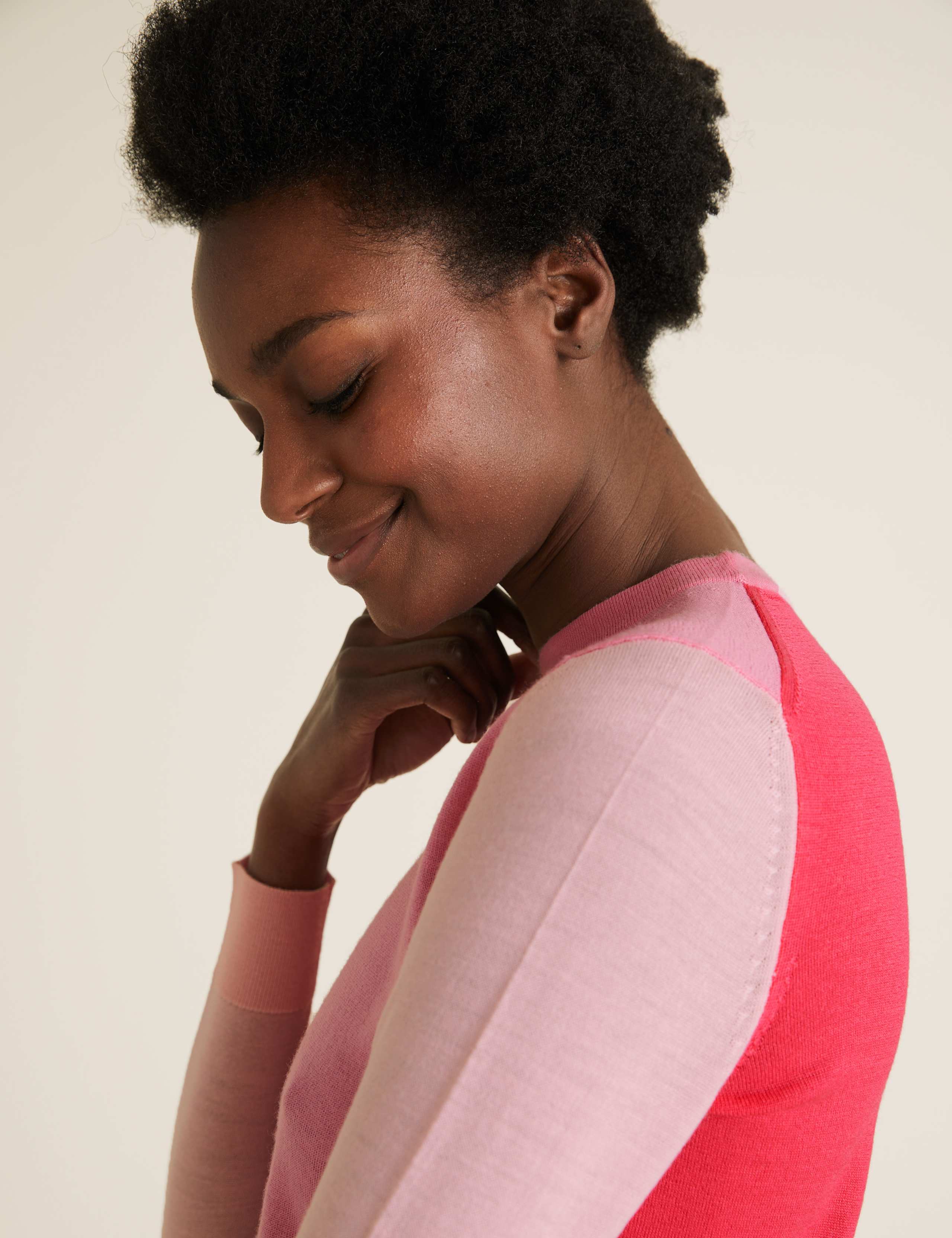 Pure Merino Wool Colour Block Jumper 5 of 5