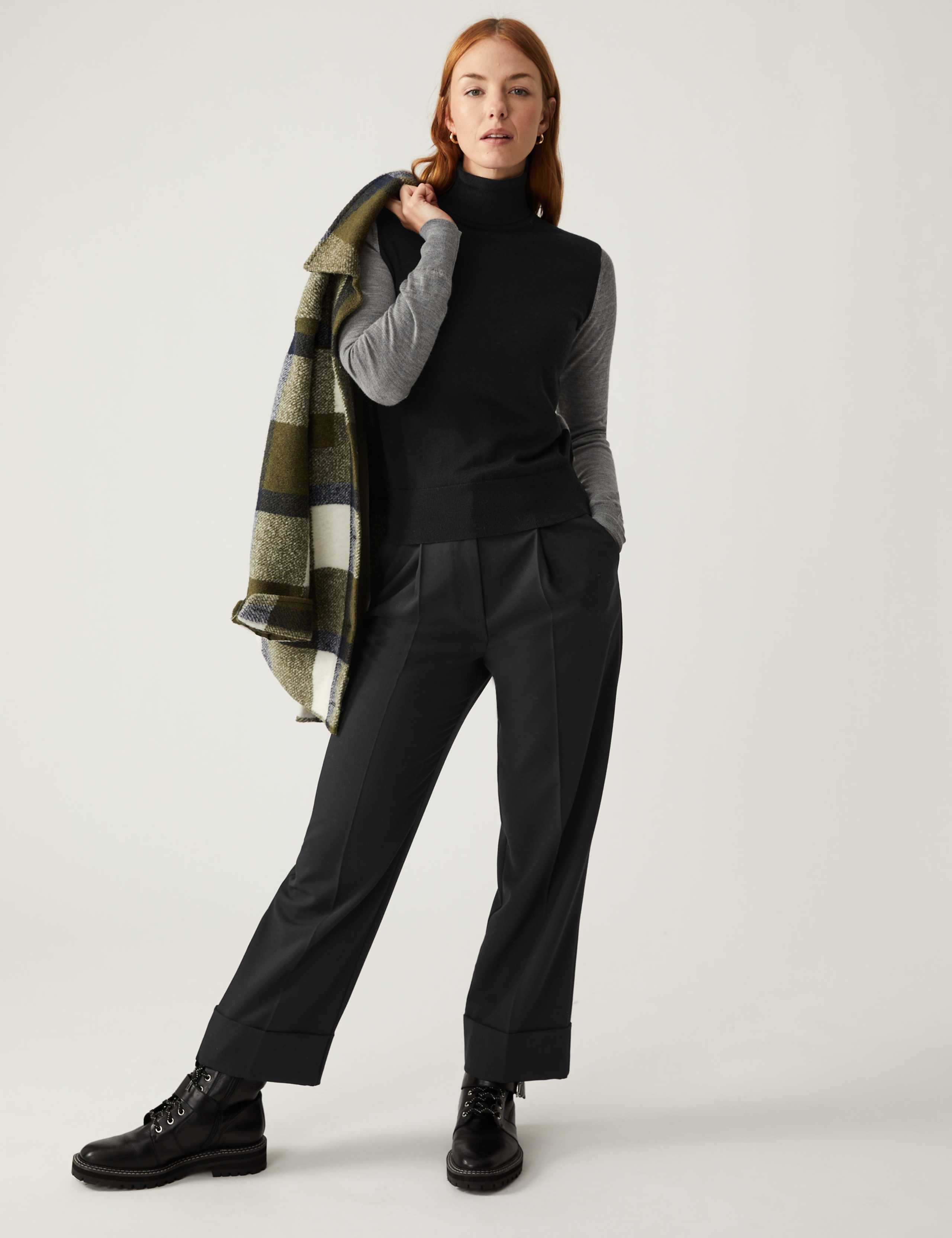 Pure Merino Wool Colour Block Jumper 3 of 6