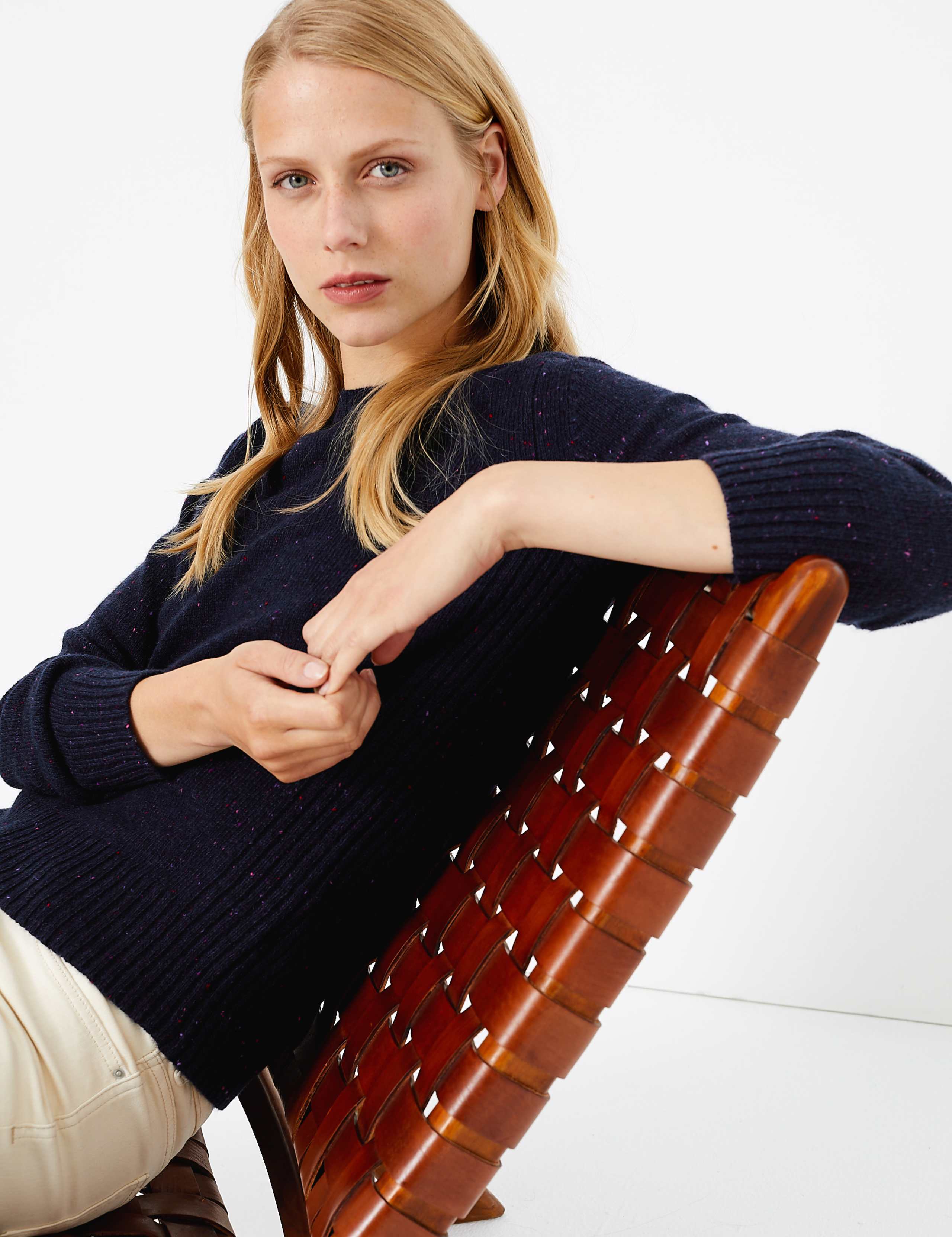 Wool Rich Textured Jumper 3 of 5