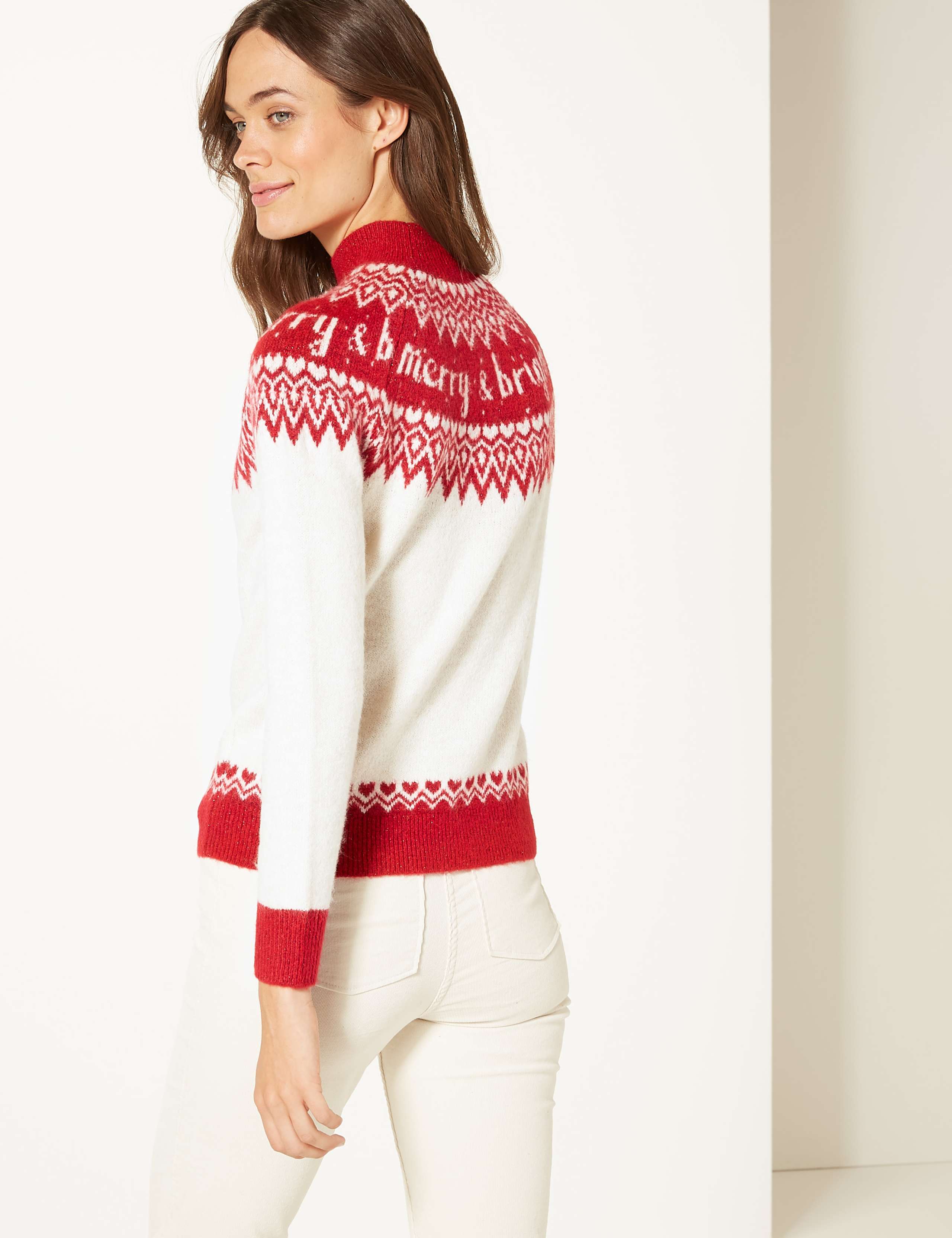 Fairisle Funnel Neck Christmas Jumper 4 of 4