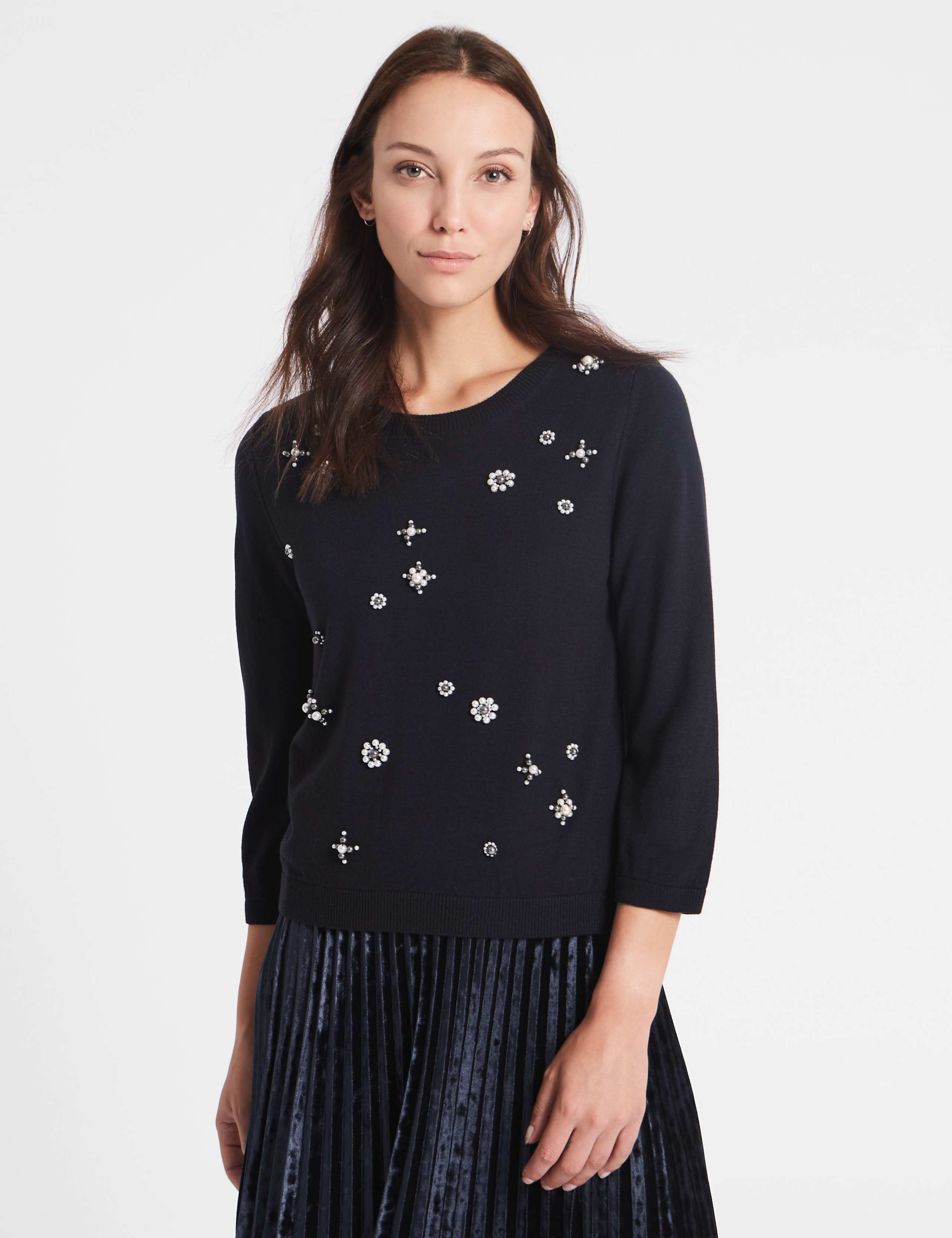 Pearl Round Neck Jumper 1 of 5