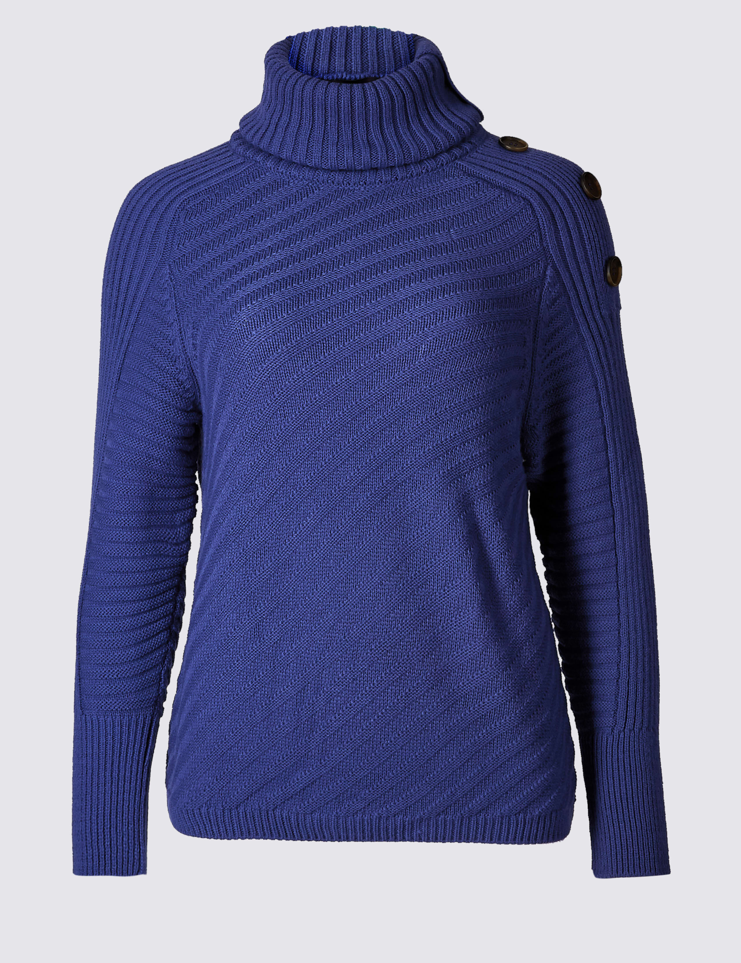 Ribbed Split Neck Jumper 2 of 4