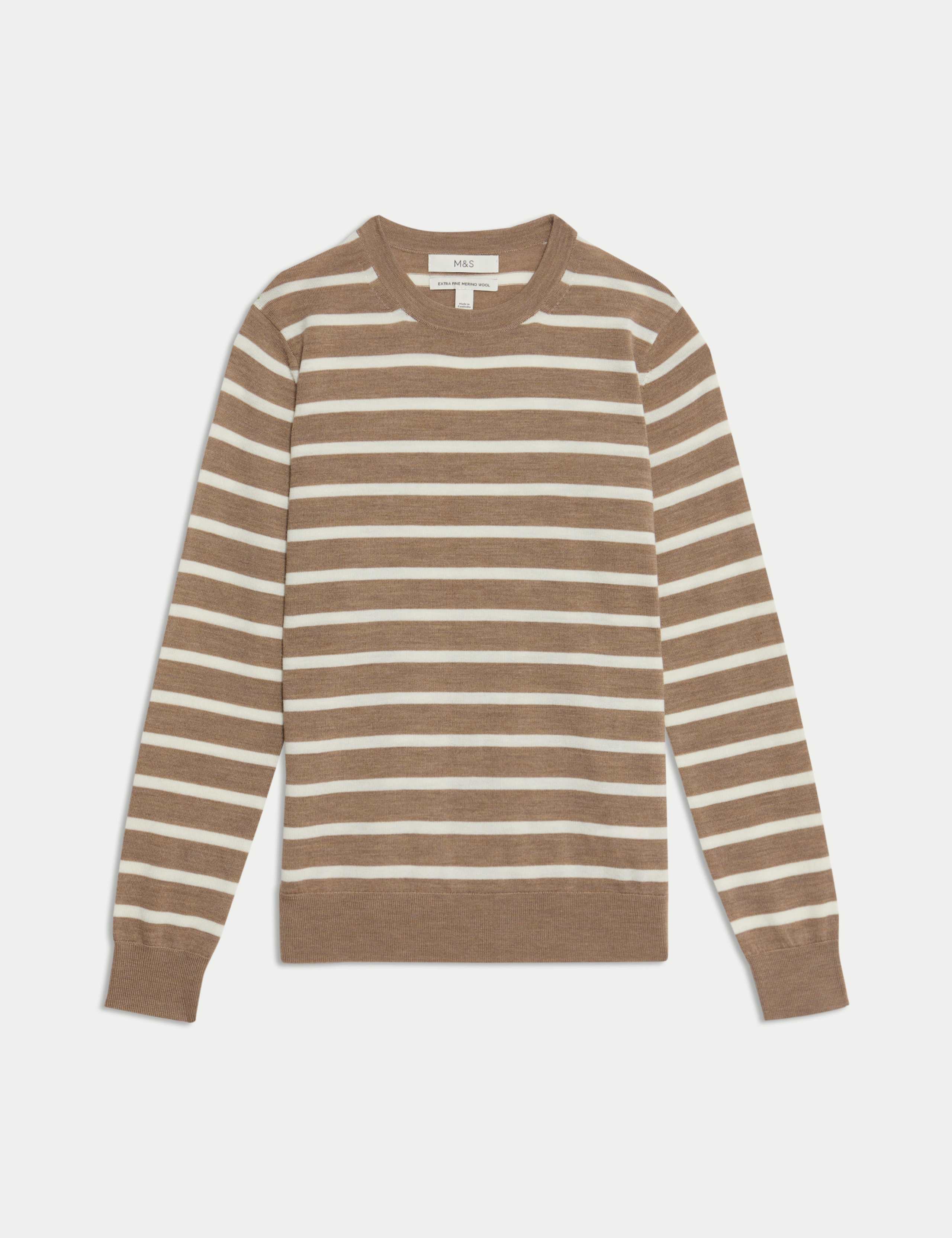 Pure Merino Wool Striped Jumper 2 of 6