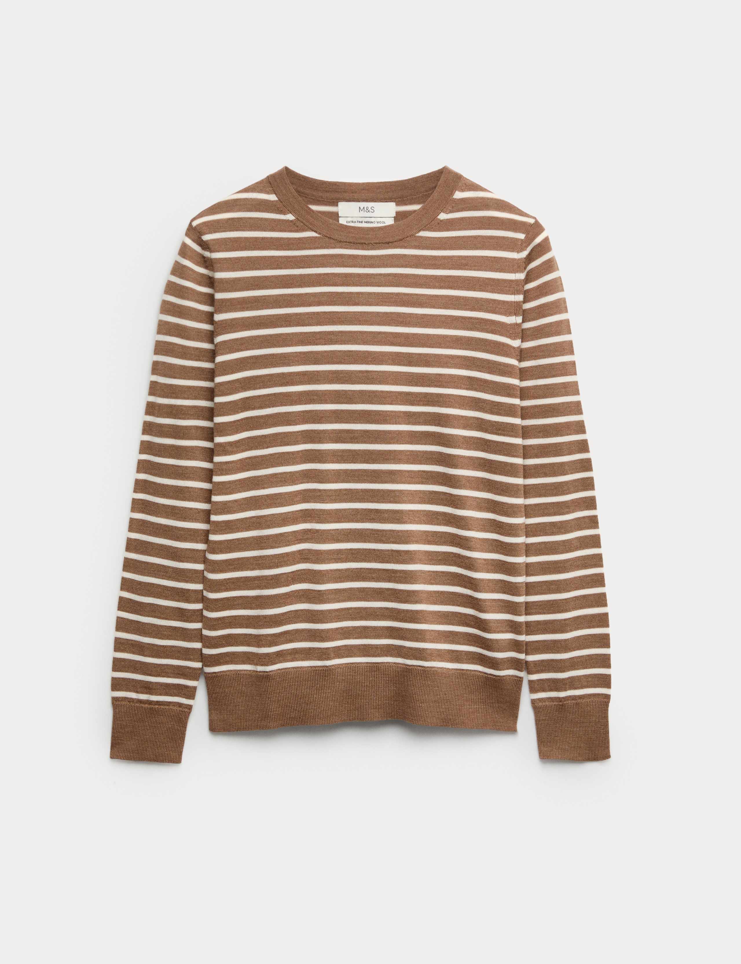 Pure Merino Wool Striped Jumper 2 of 6