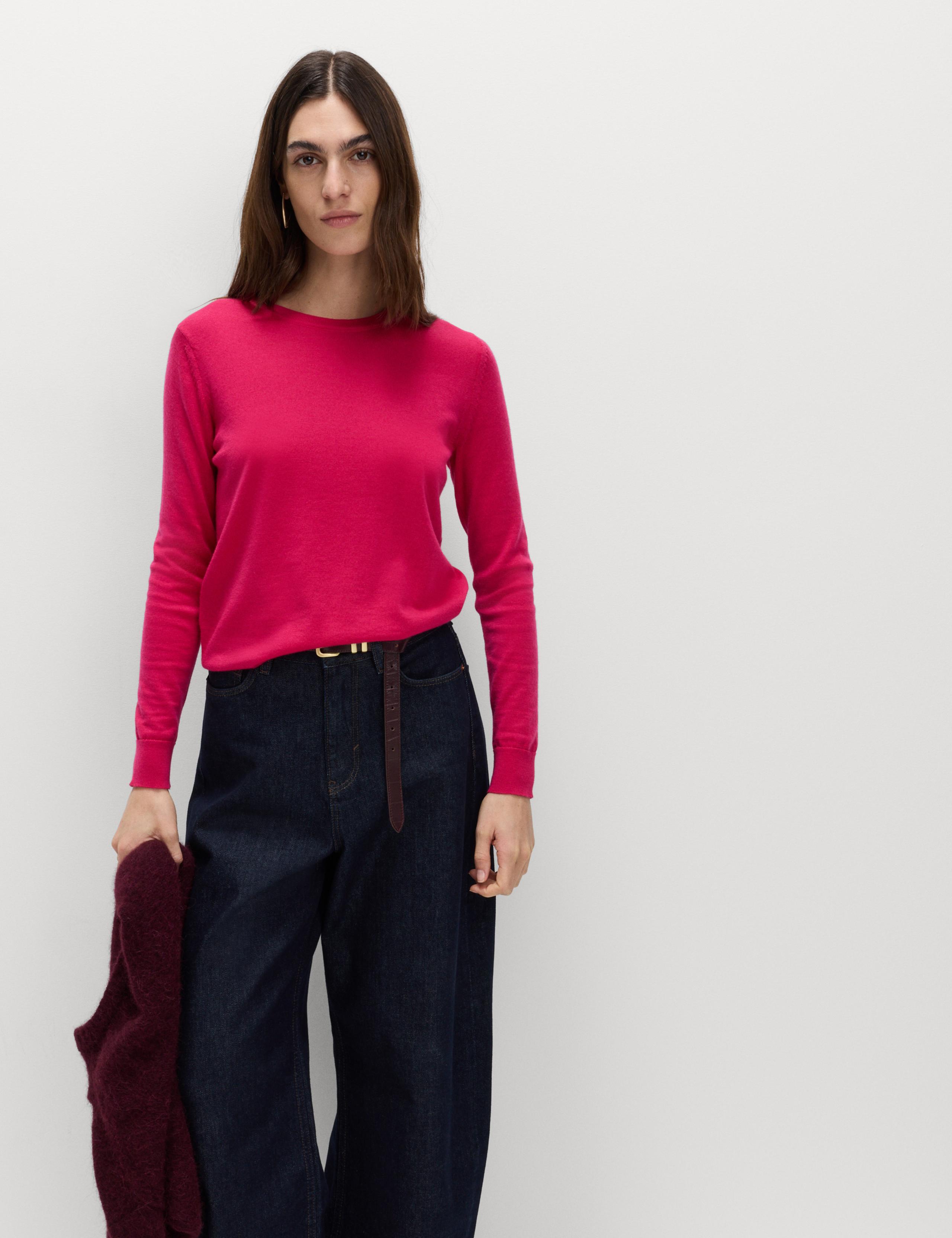 Pure Merino Wool Crew Neck Jumper 4 of 5