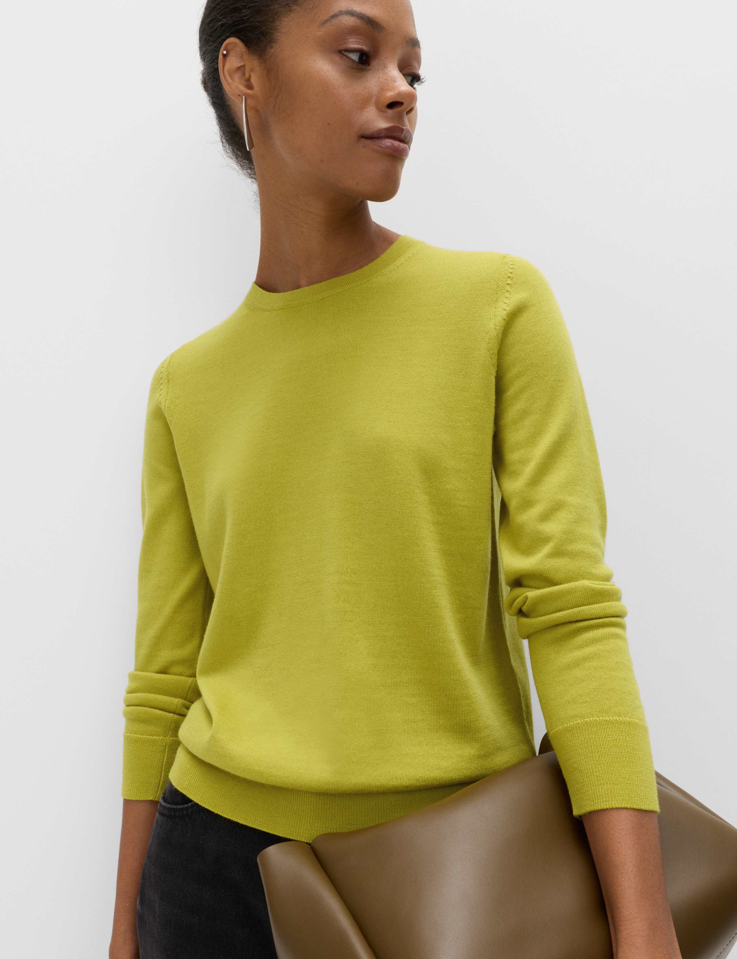 Pure Merino Wool Crew Neck Jumper 3 of 5