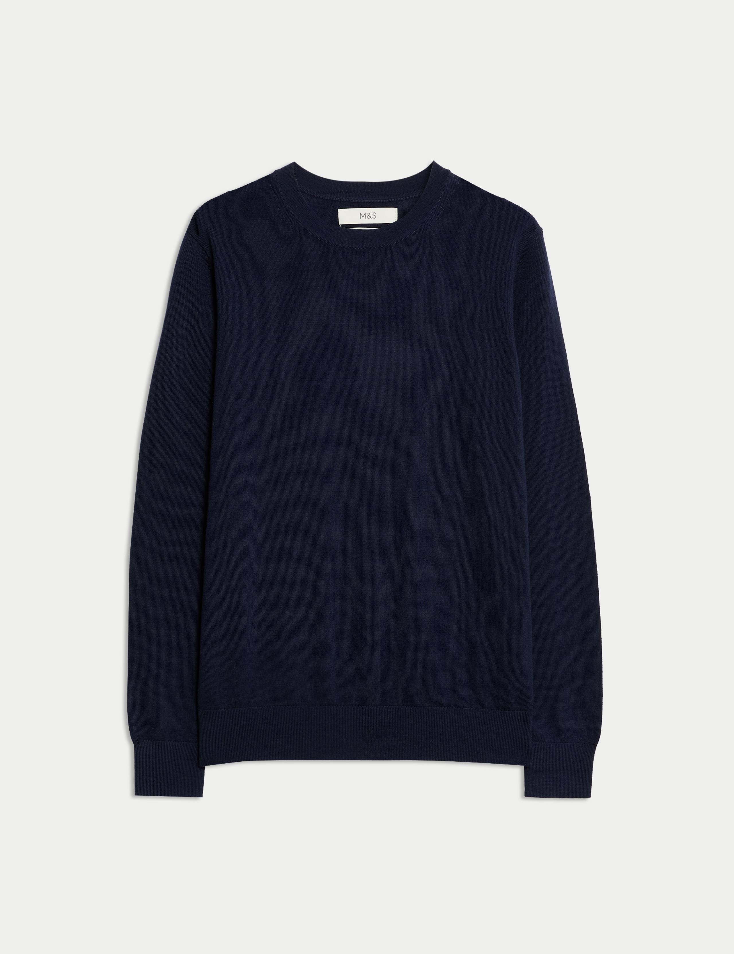 Pure Merino Wool Crew Neck Jumper 2 of 6