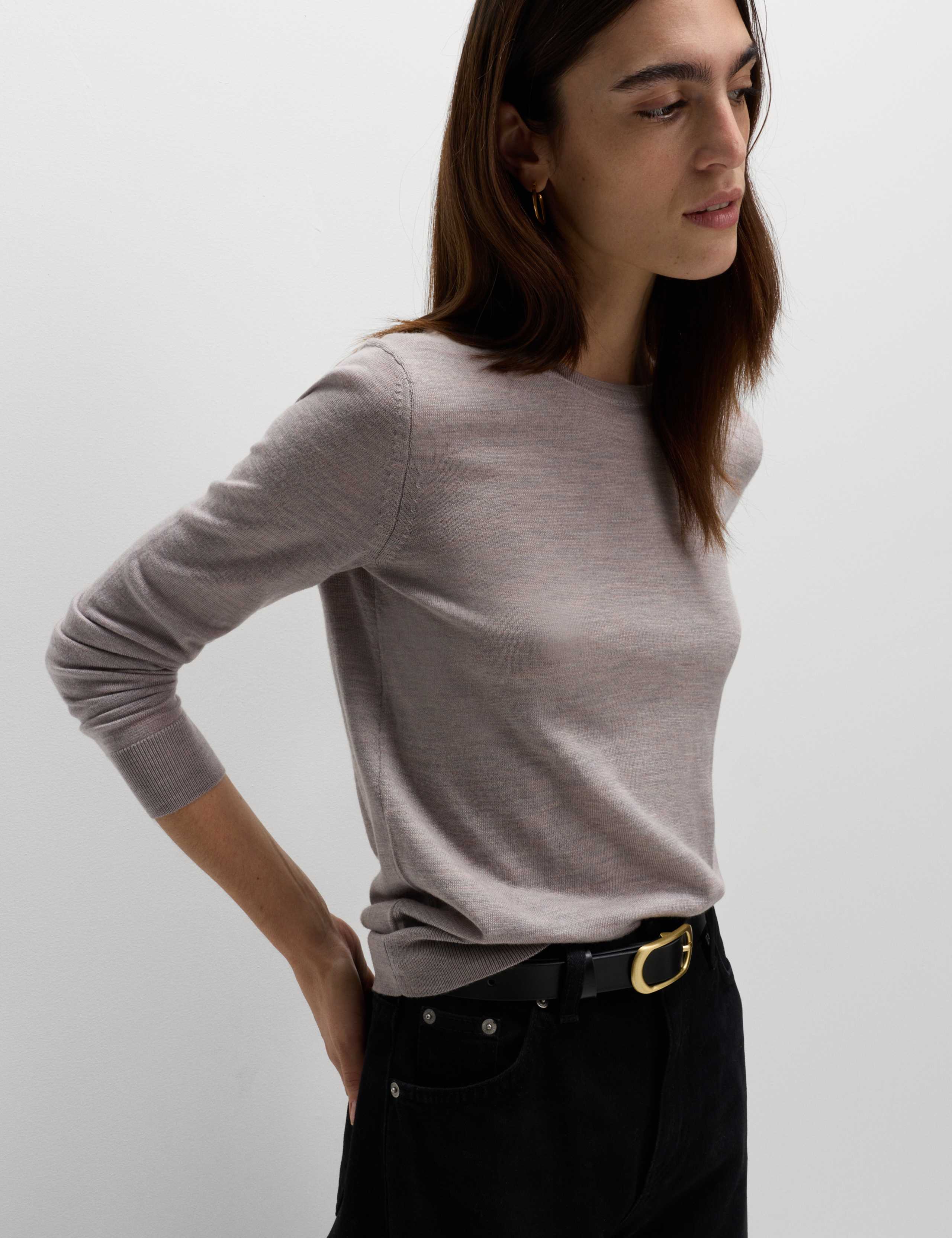 Pure Merino Wool Crew Neck Jumper 4 of 6