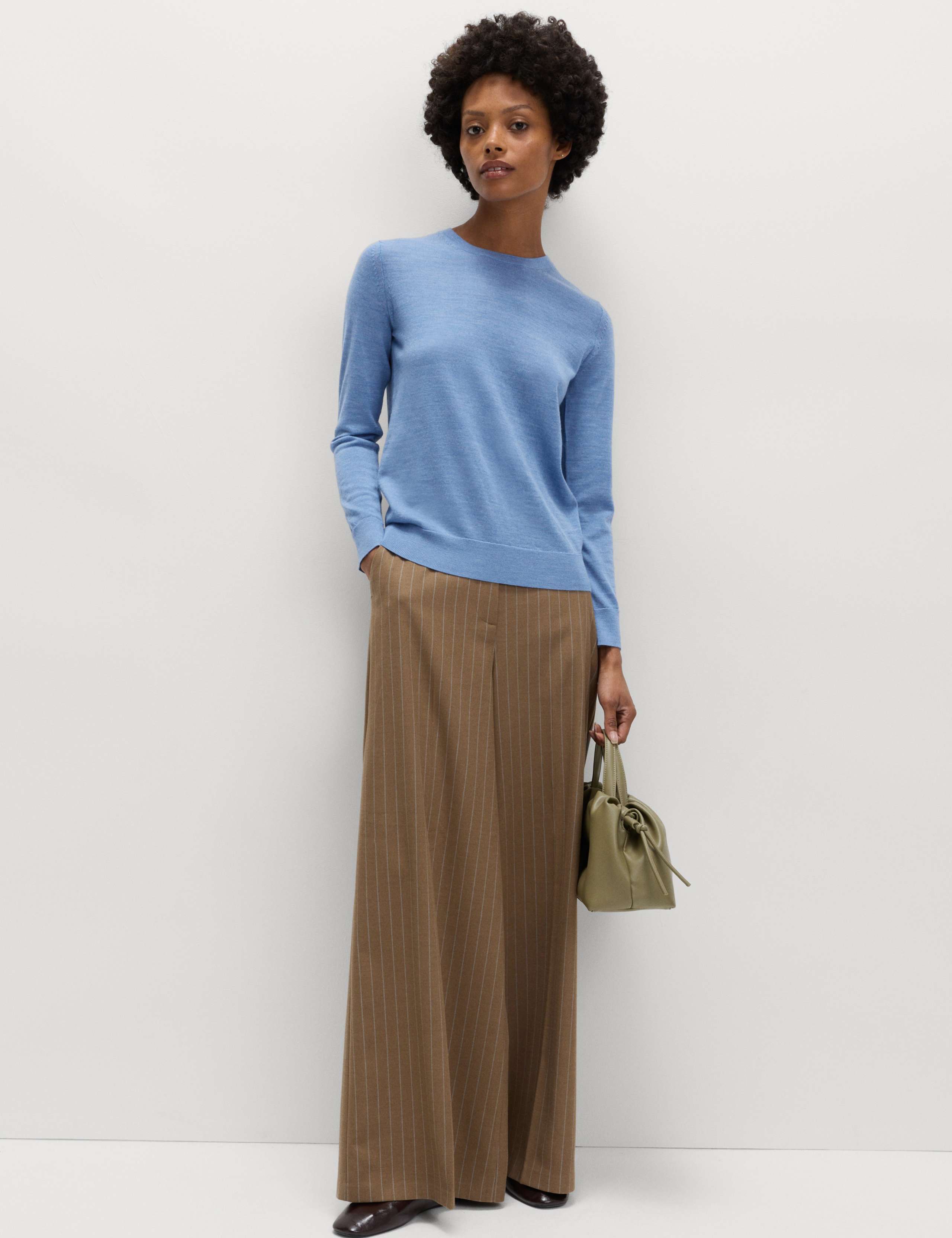 Pure Merino Wool Crew Neck Jumper 3 of 5