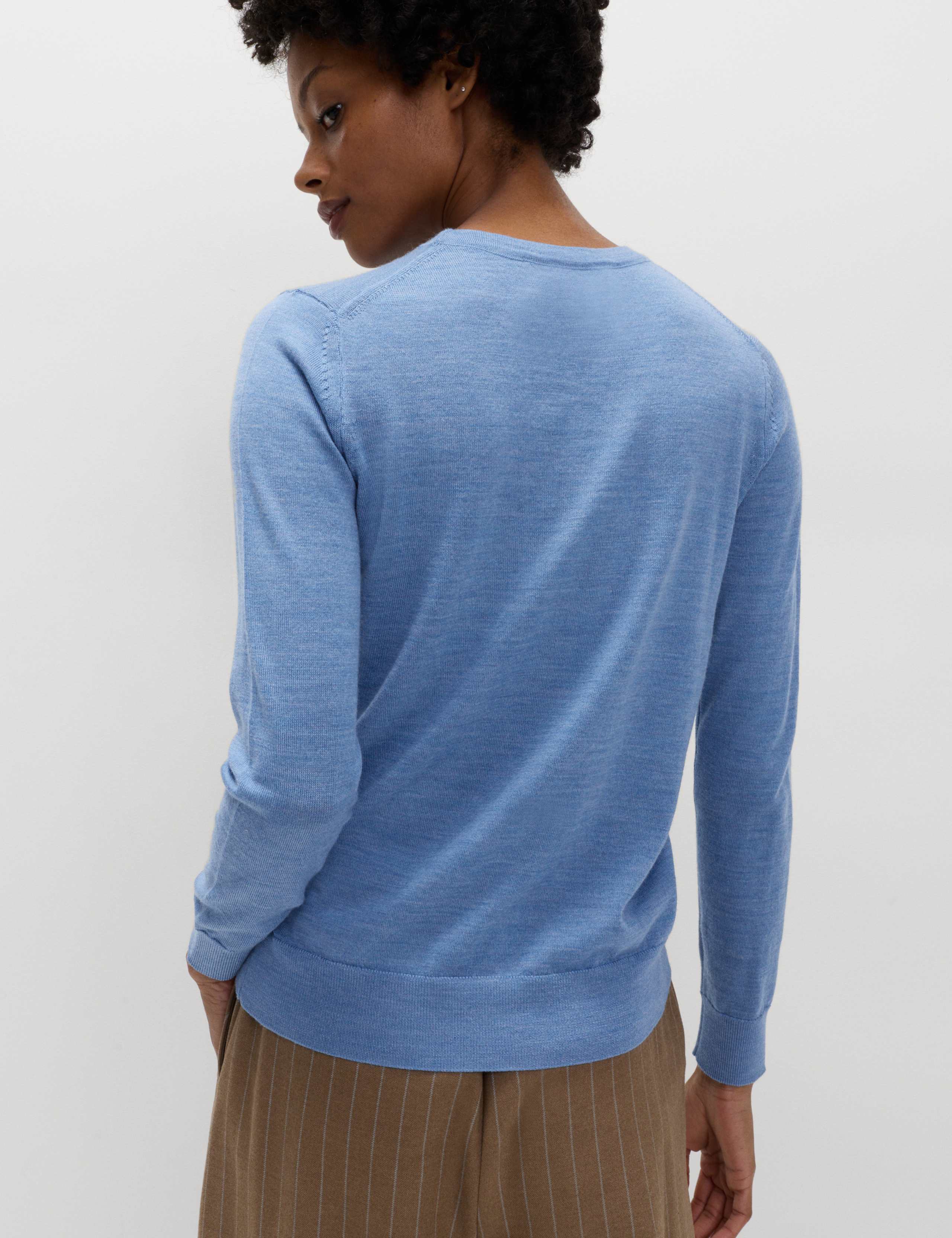 Pure Merino Wool Crew Neck Jumper 4 of 5