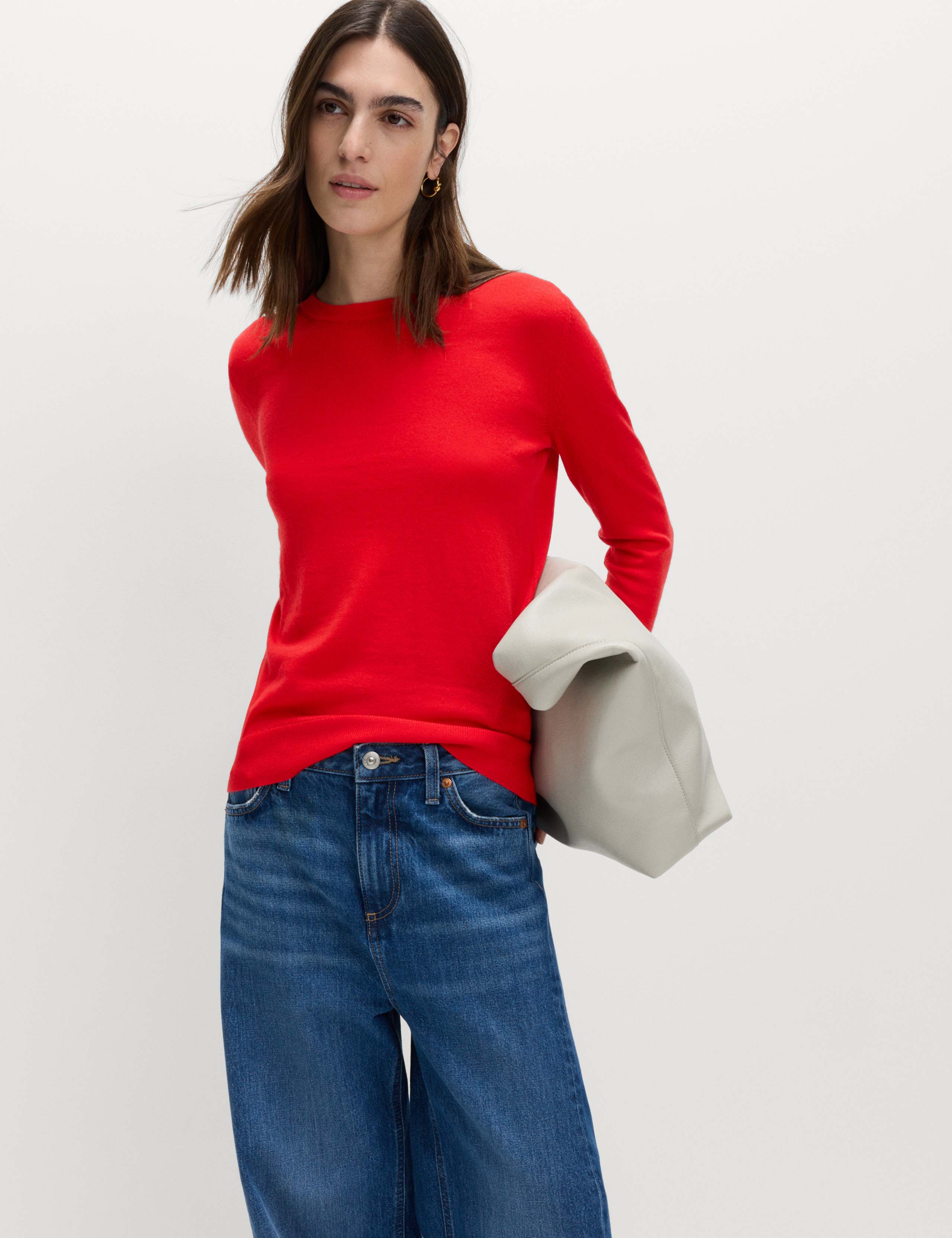 Pure Merino Wool Crew Neck Jumper 3 of 6