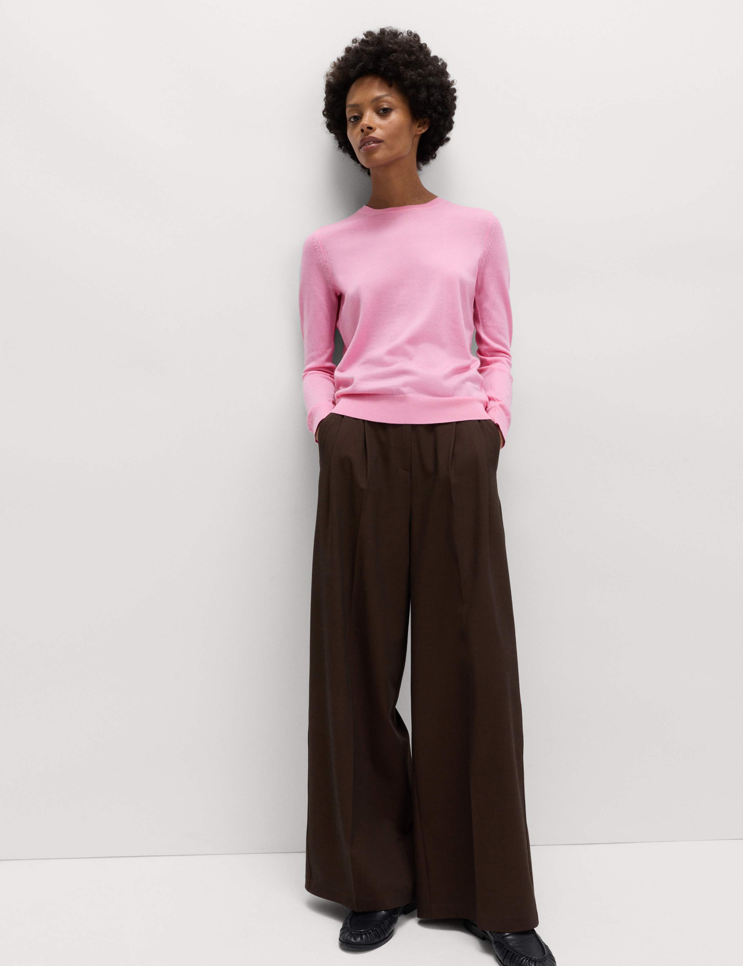 Pure Merino Wool Crew Neck Jumper 4 of 5