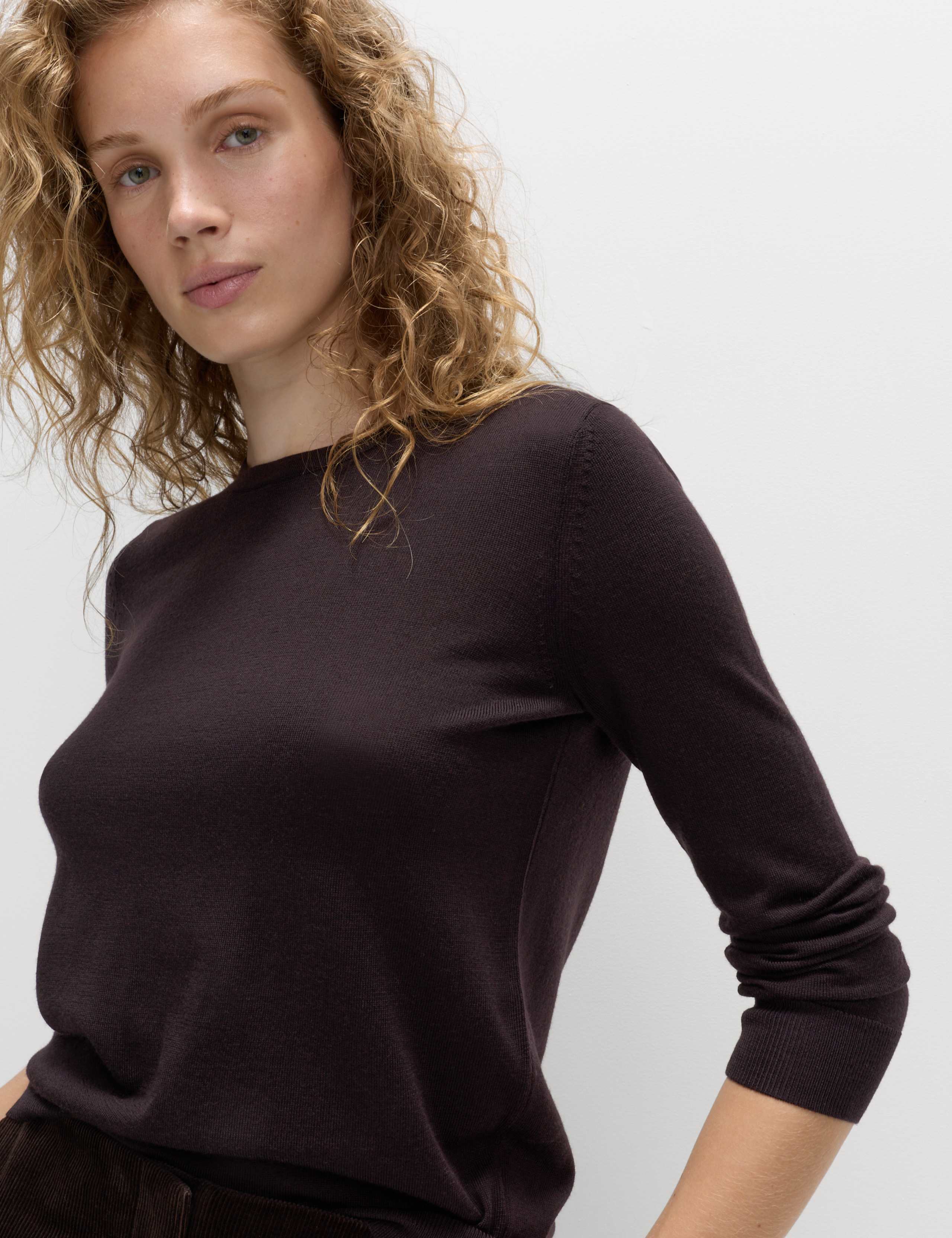 Pure Merino Wool Crew Neck Jumper 1 of 4