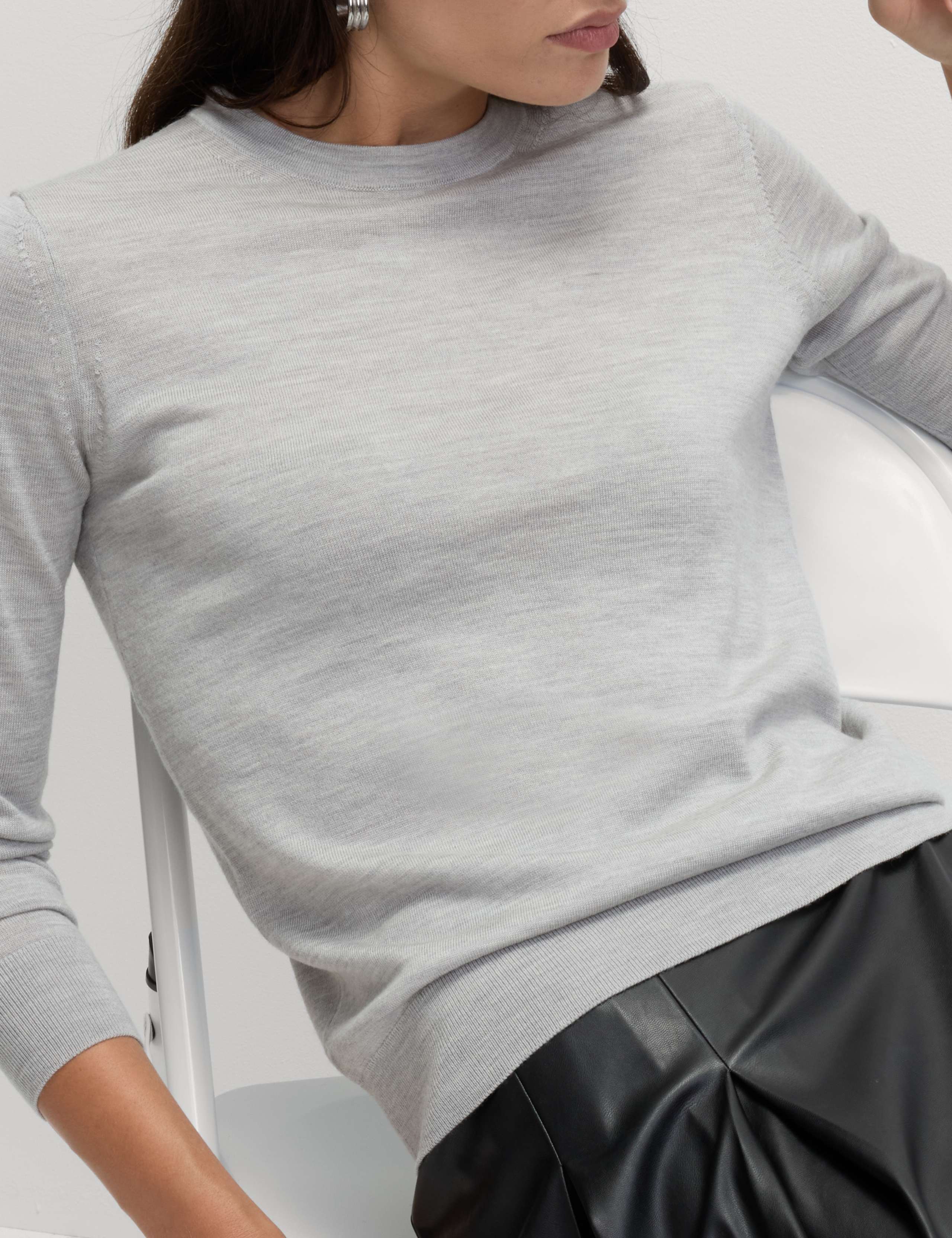 Pure Merino Wool Crew Neck Jumper 4 of 6