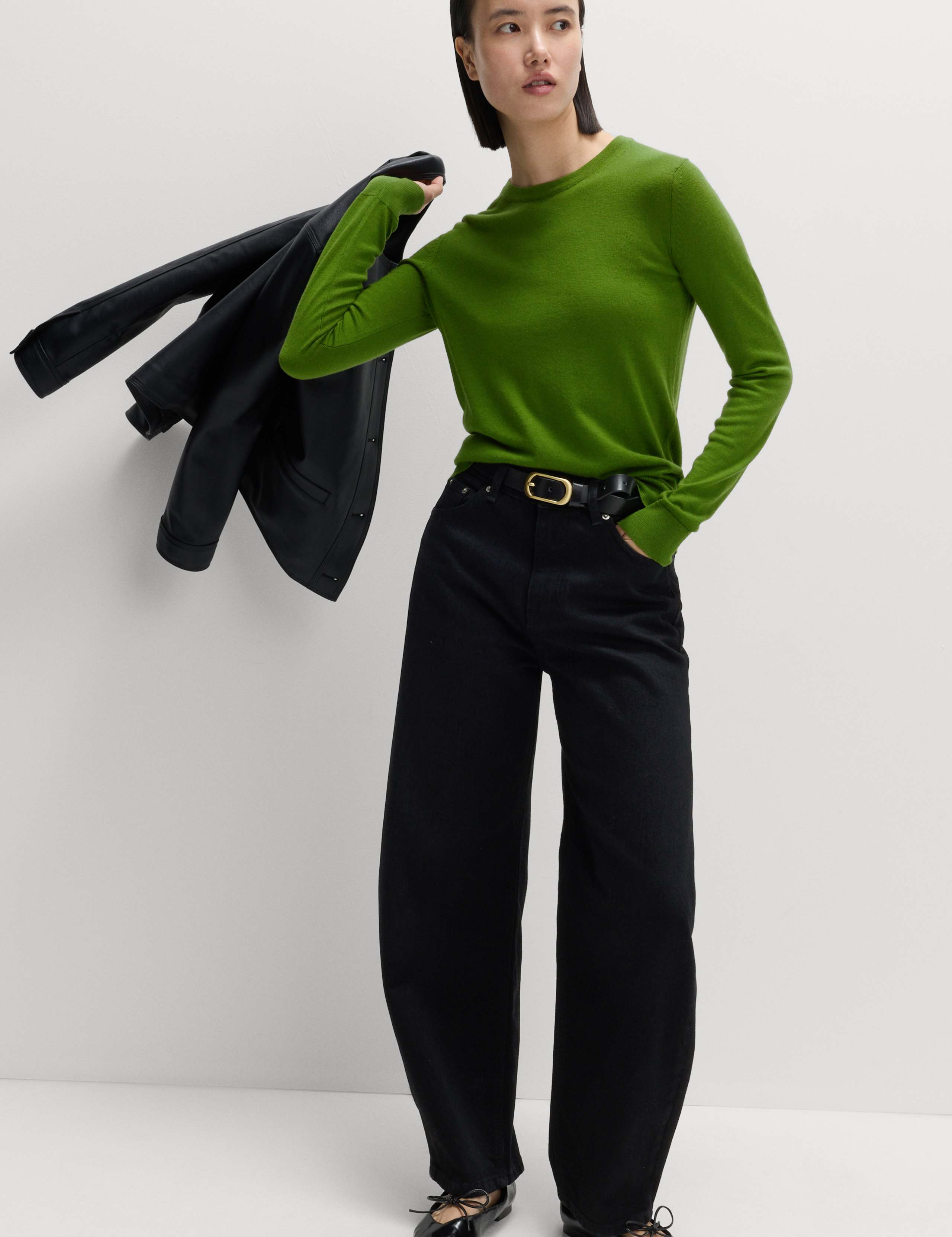 Pure Merino Wool Crew Neck Jumper 1 of 6