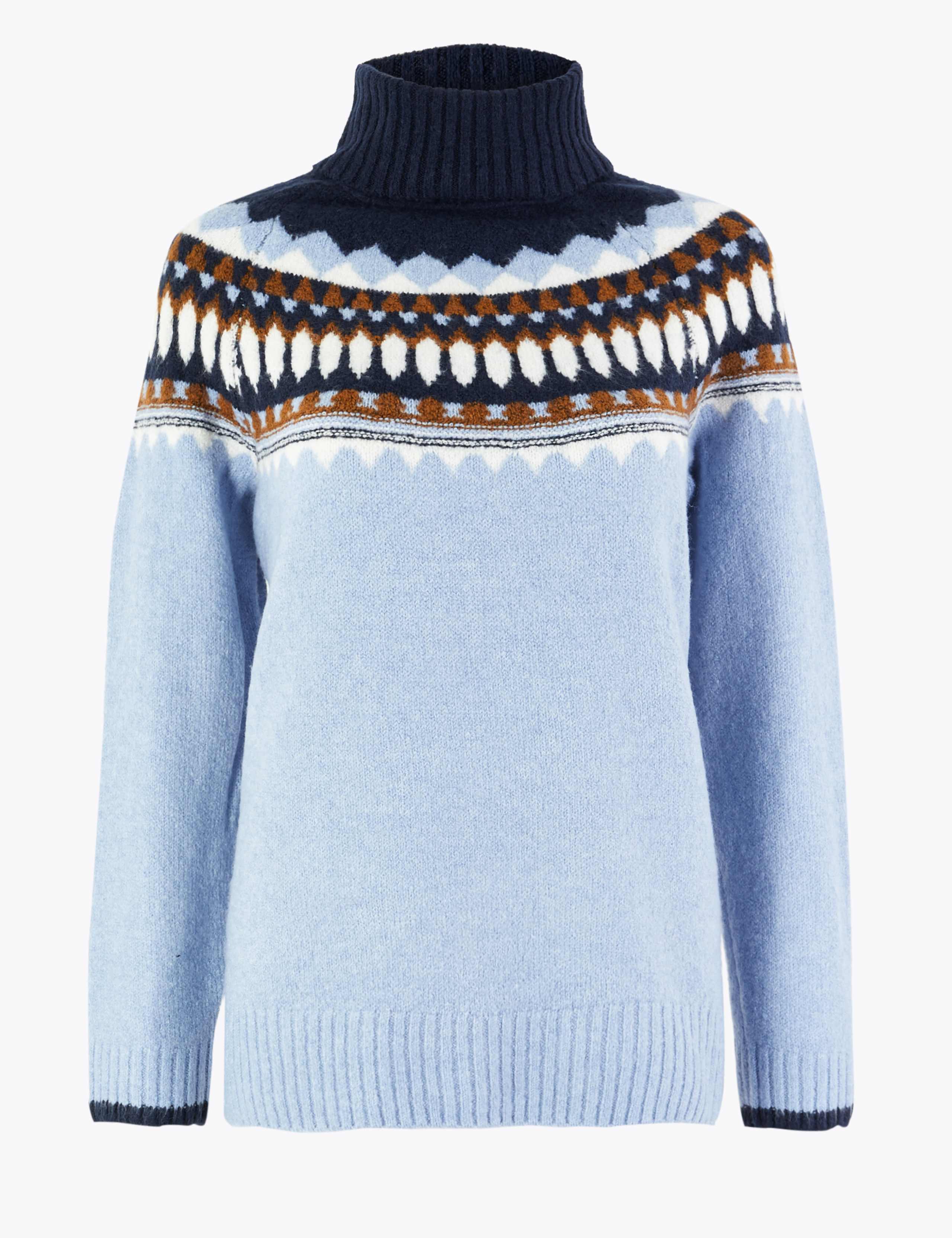 Fair Isle Print Roll Neck Relaxed Fit Jumper 6 of 6