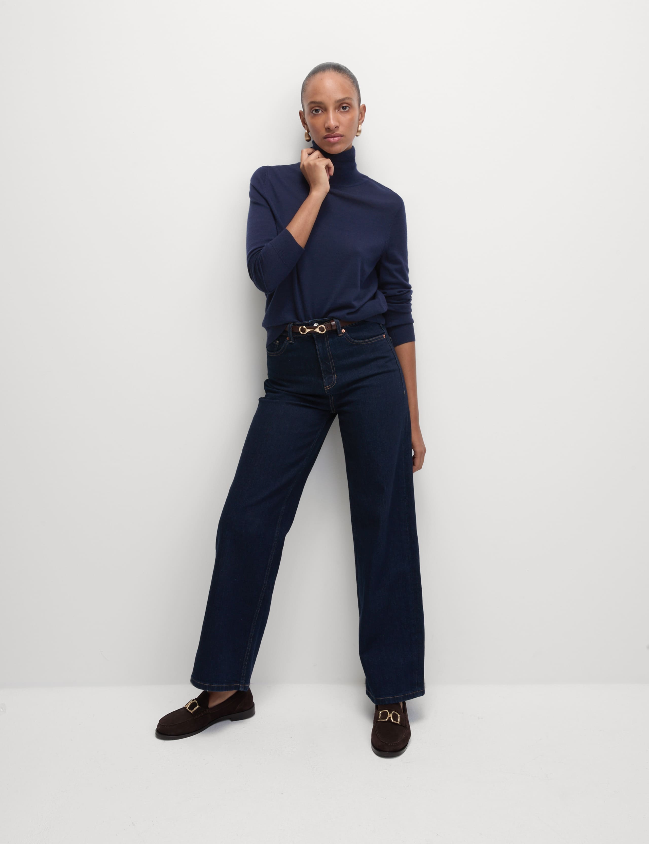 Pure Merino Wool Roll Neck Jumper 3 of 7