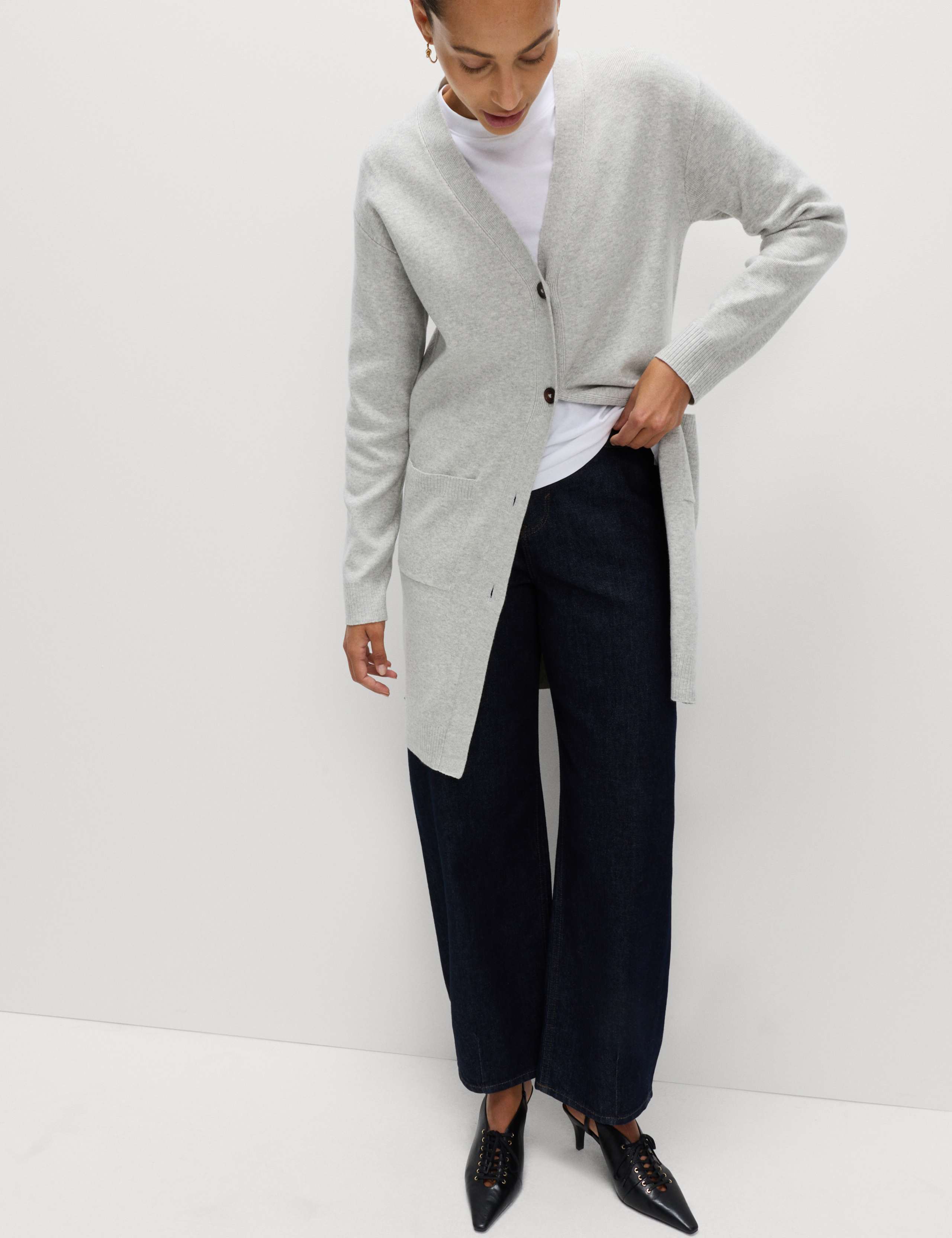 Air-Yarn V-Neck Longline Cardigan 5 of 7