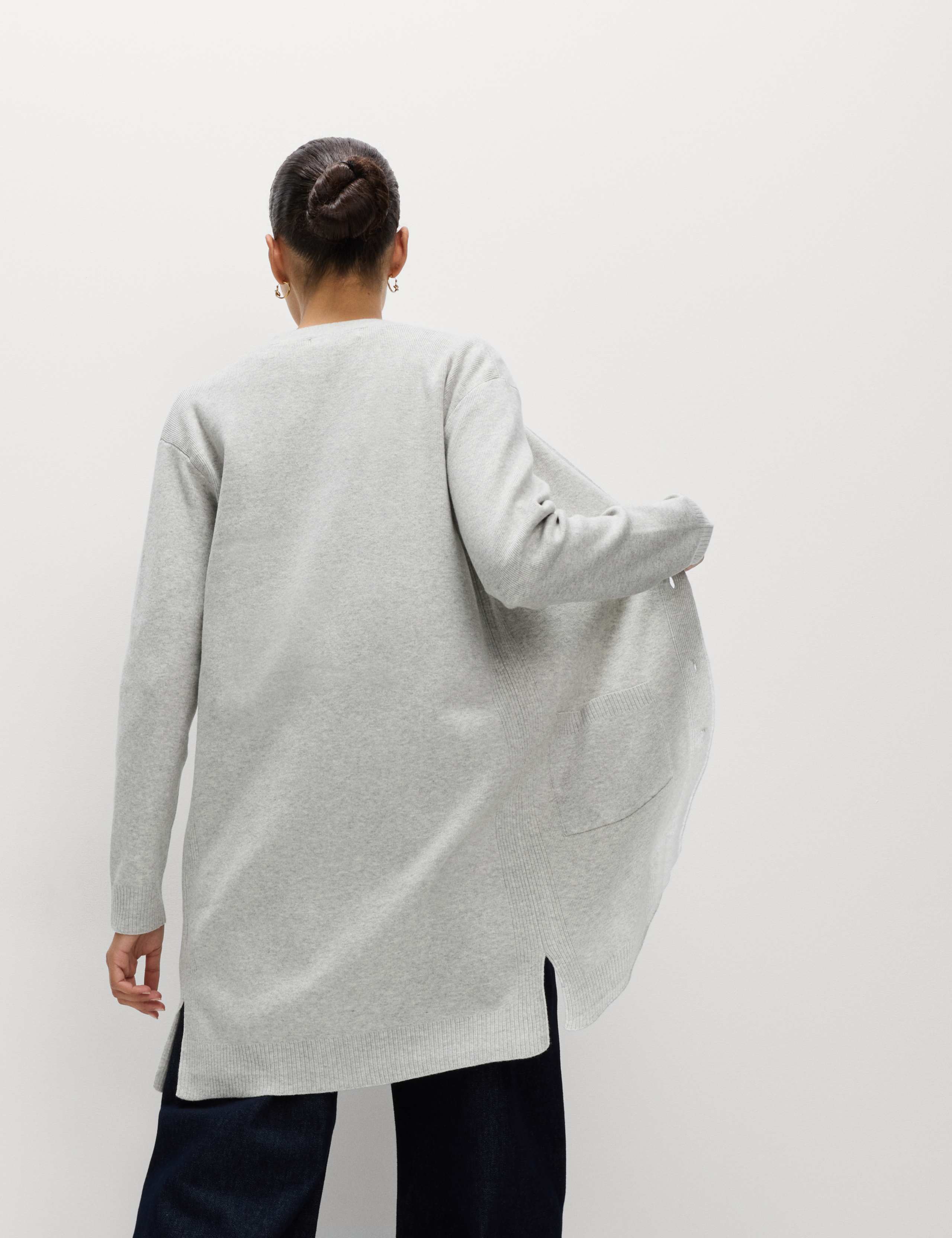 Air-Yarn V-Neck Longline Cardigan 6 of 7