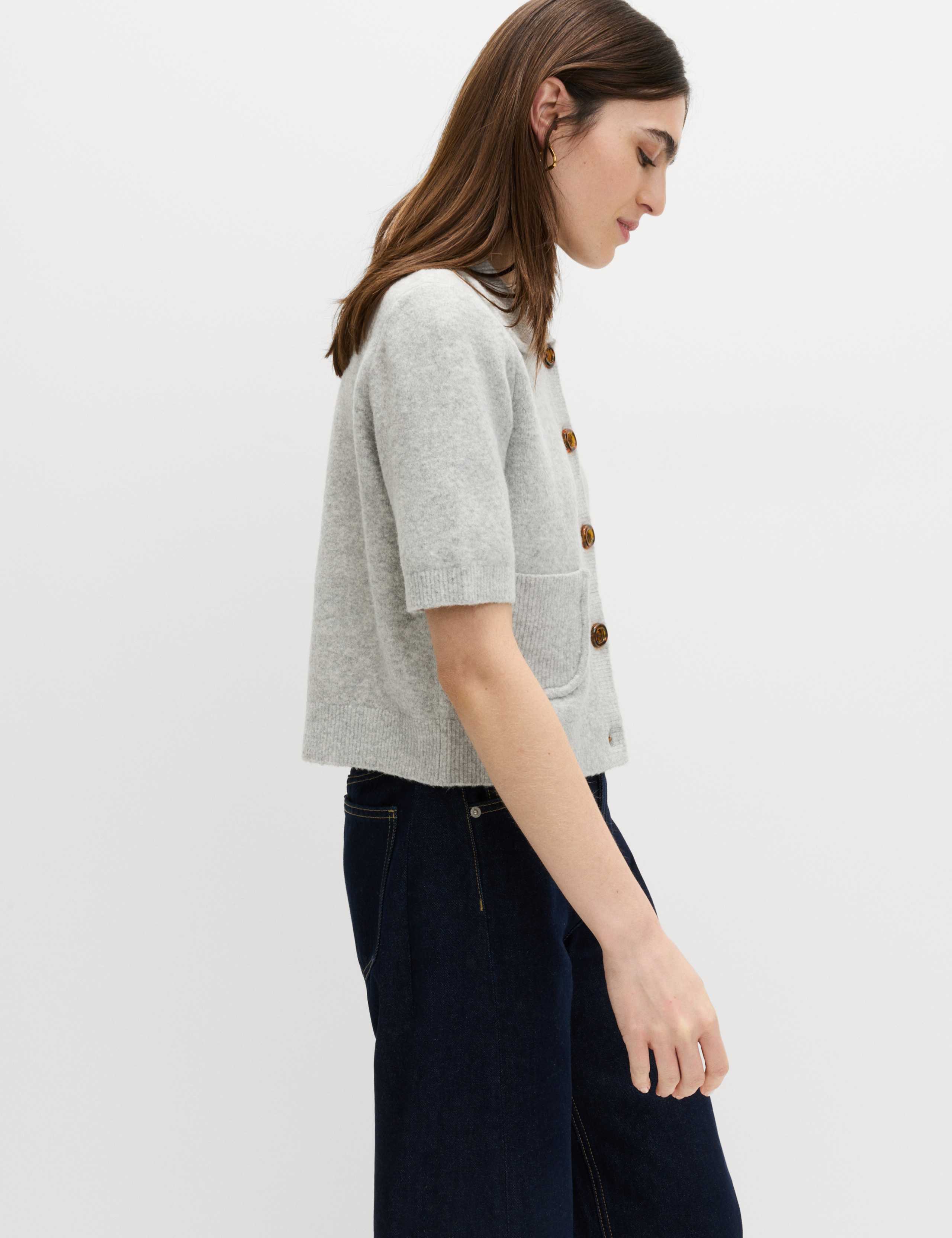 Collared Cardigan with Cotton 3 of 5