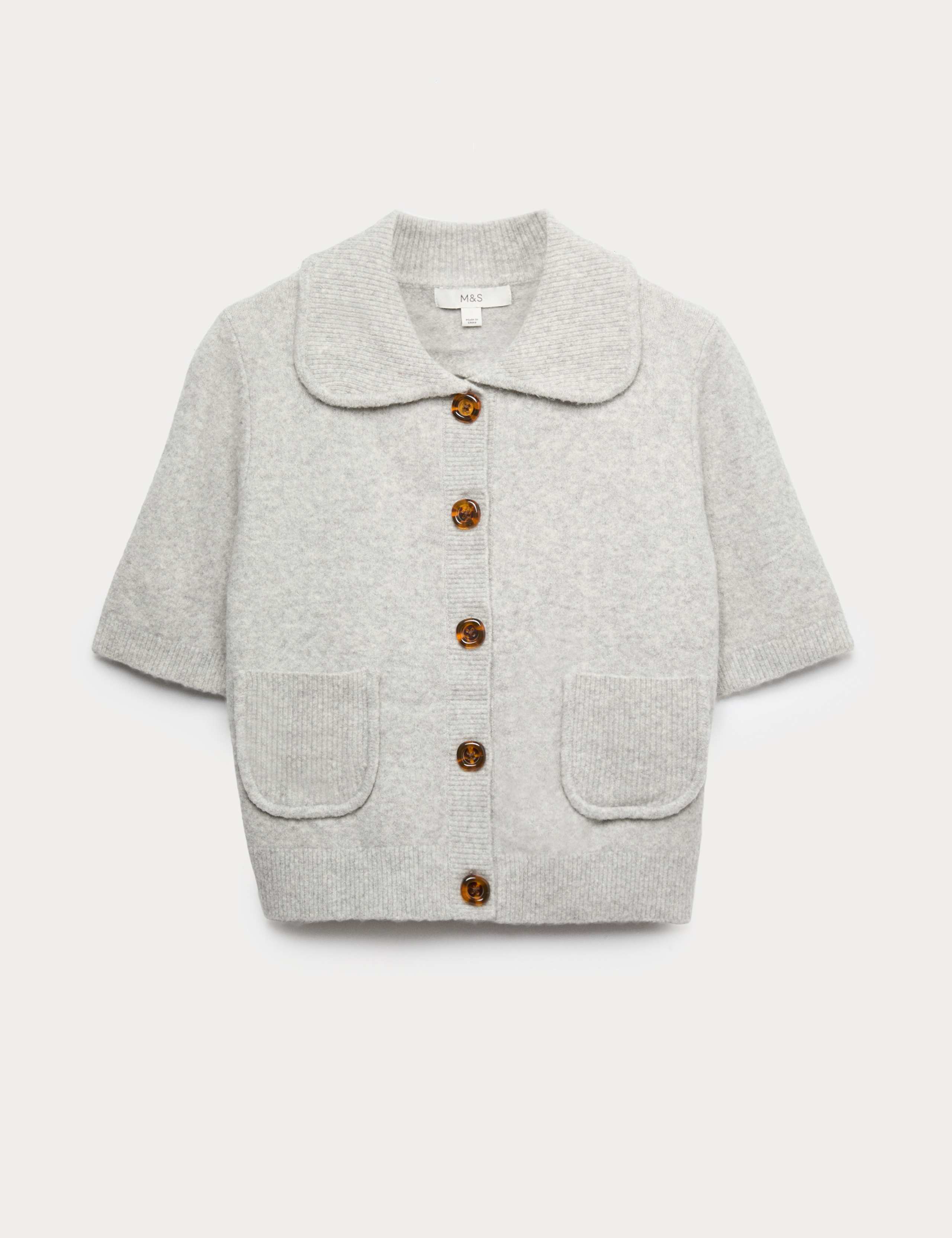 Collared Cardigan with Cotton 2 of 5