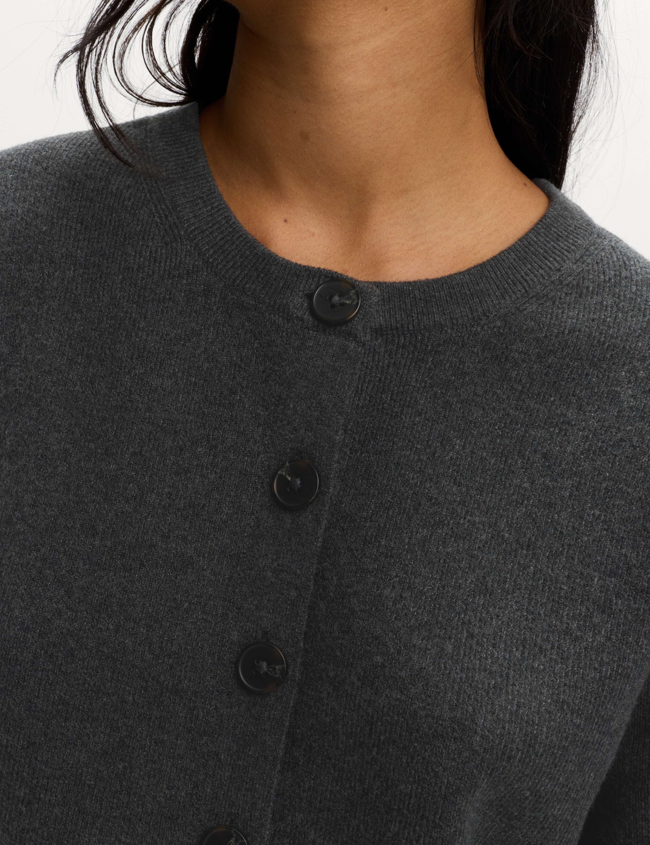 Air-Yarn Scarf-Neck Cardigan 3 of 3