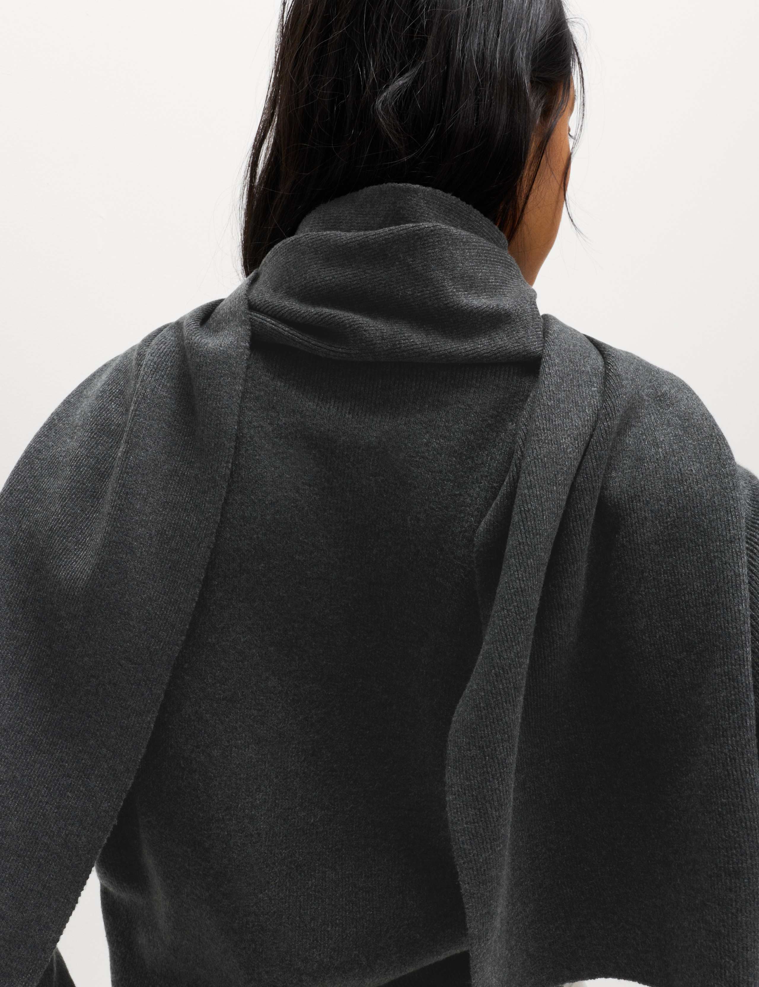 Air-Yarn Scarf-Neck Cardigan 5 of 5