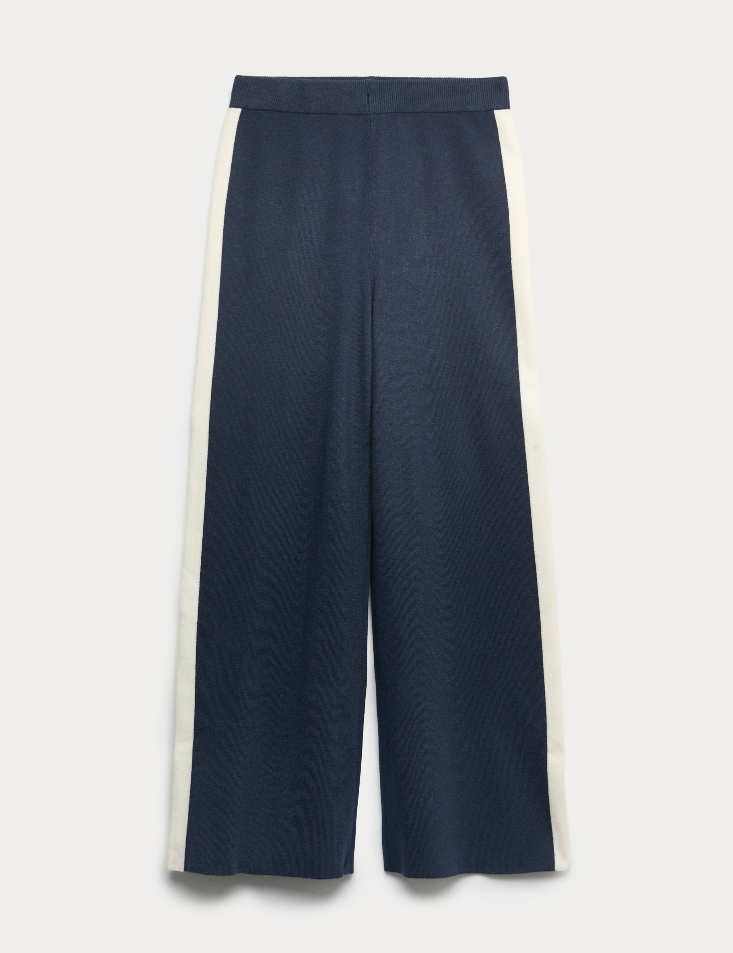 Wide Leg Knitted Trousers with Wool 1 of 1