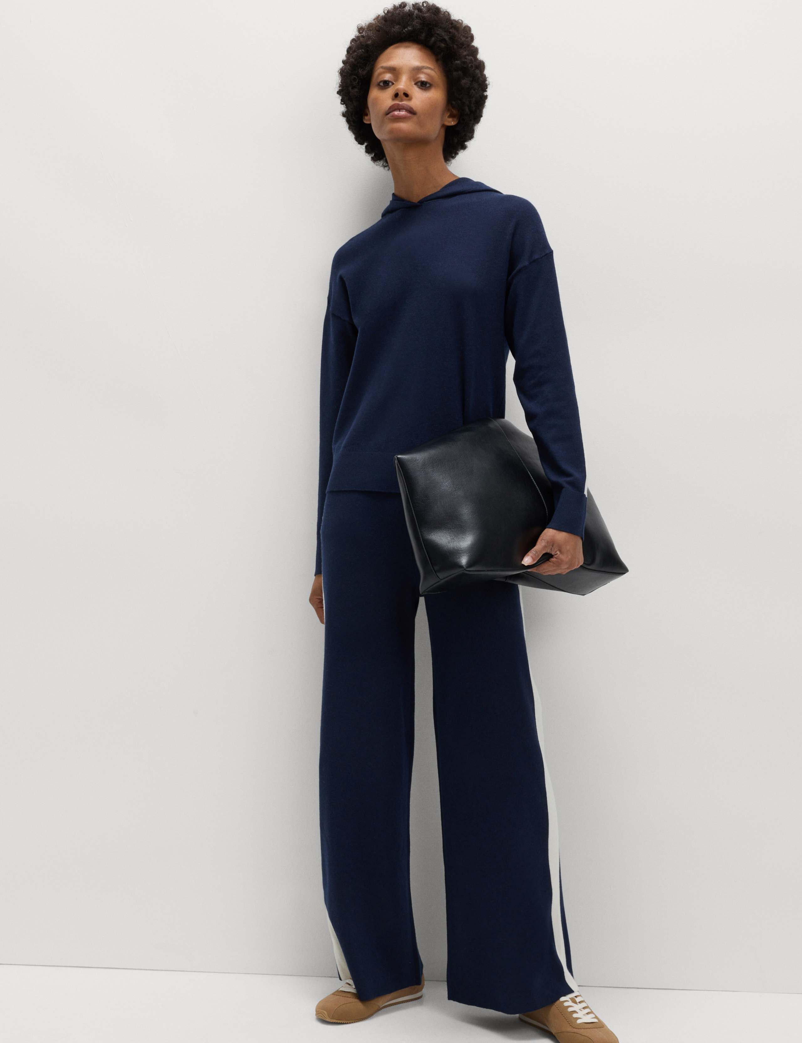 Side Stripe Knitted Hoodie with Wool 4 of 6