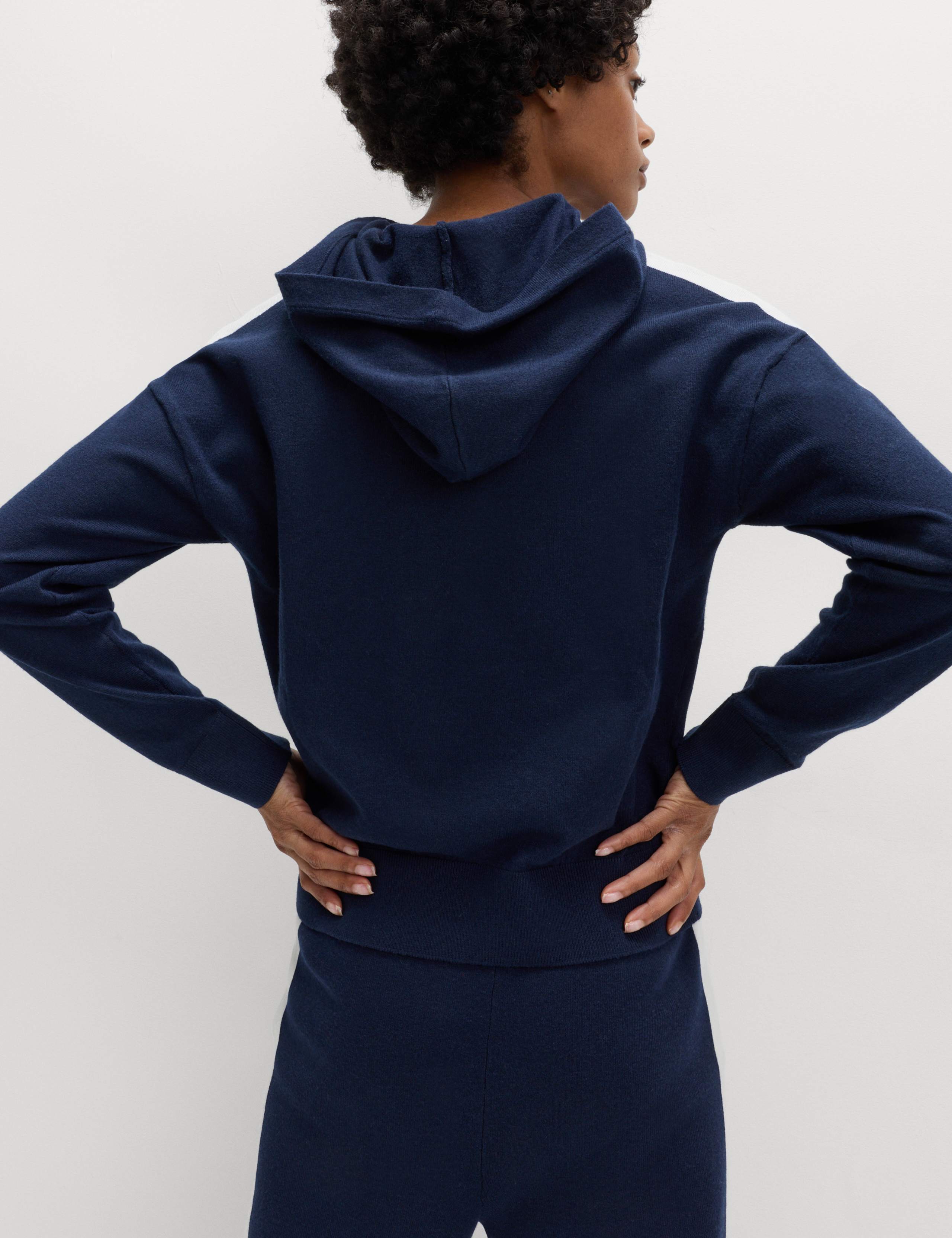 Side Stripe Knitted Hoodie with Wool 6 of 6