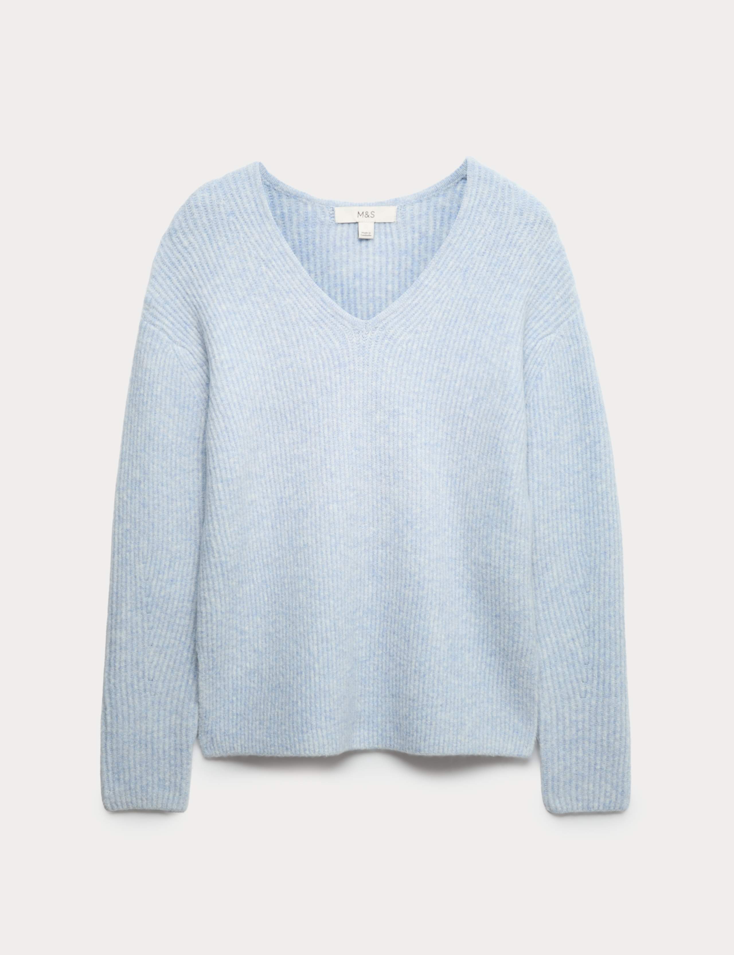 V-Neck Ribbed Jumper With Wool 2 of 5