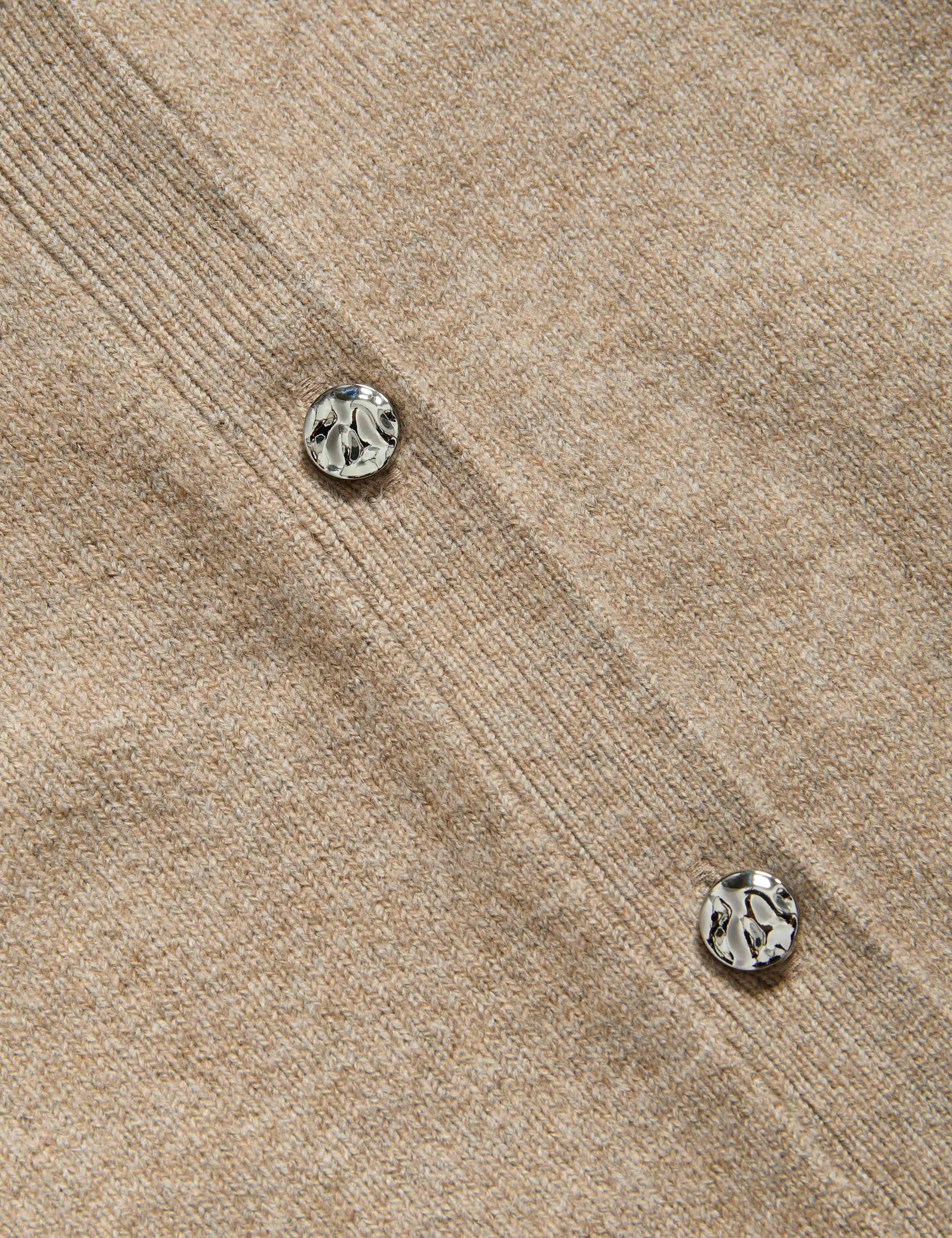 Air-Yarn Crew Neck Button Front Cropped Cardigan 7 of 7