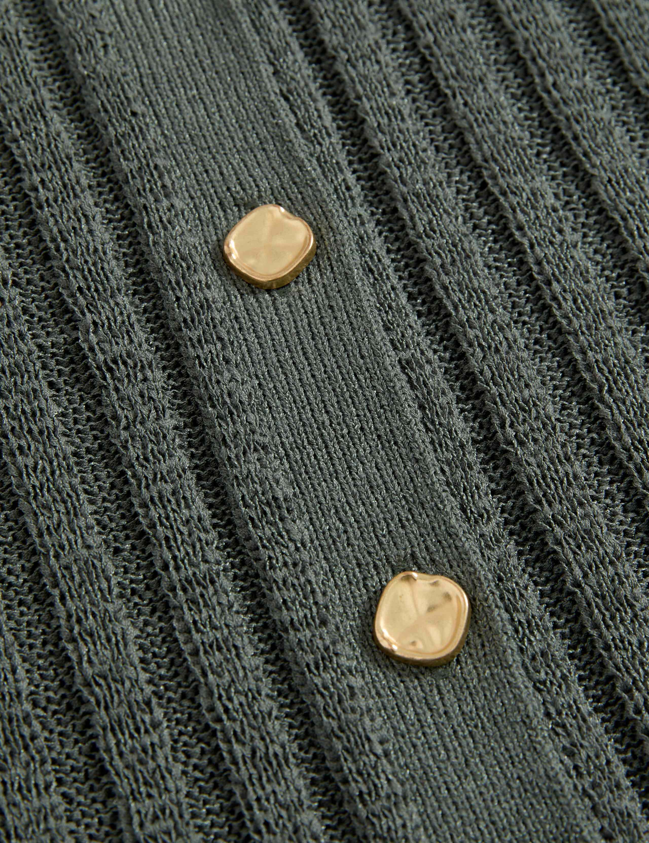 Cotton Blend Ribbed Cardigan 6 of 6