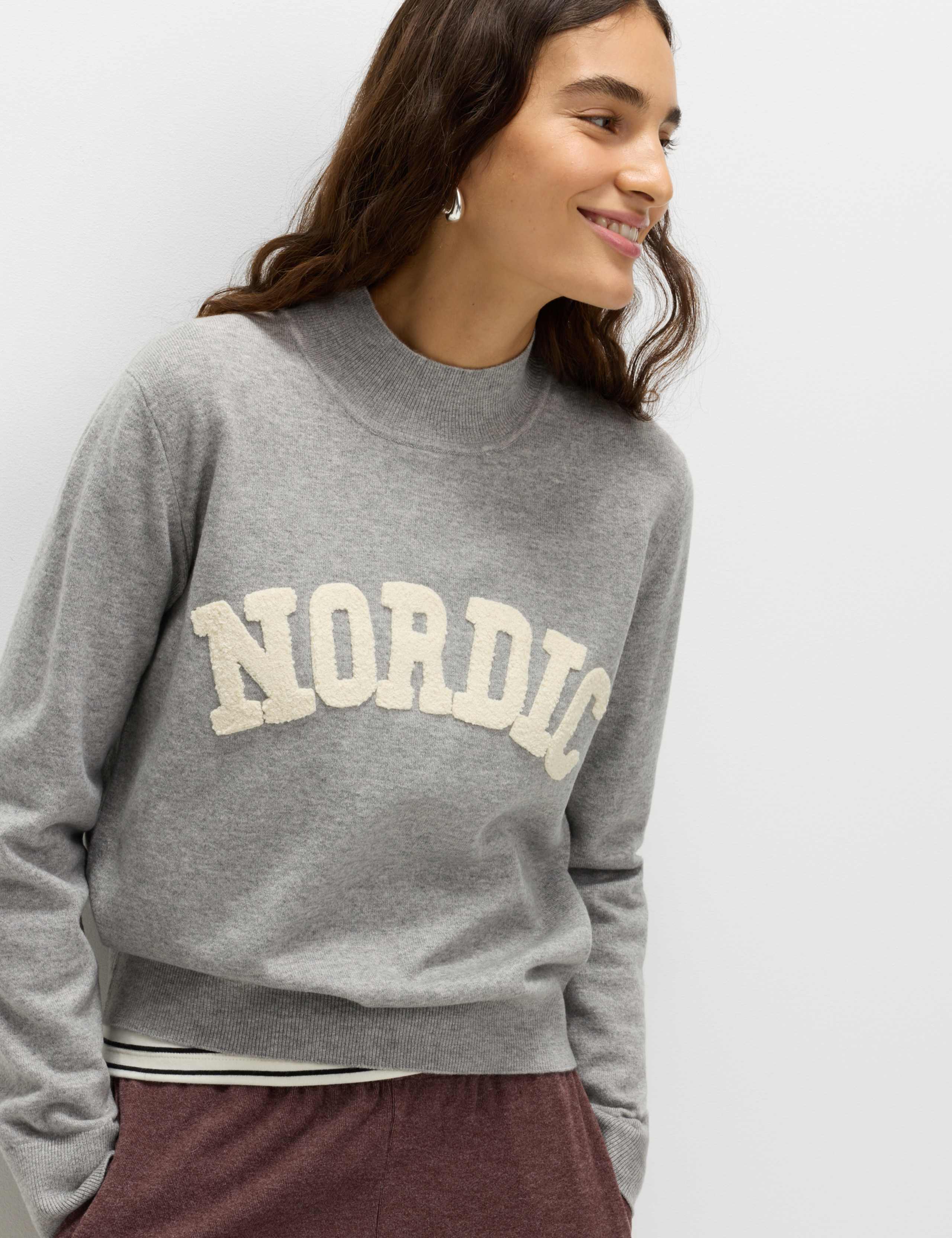 Slogan Funnel Neck Jumper 1 of 4