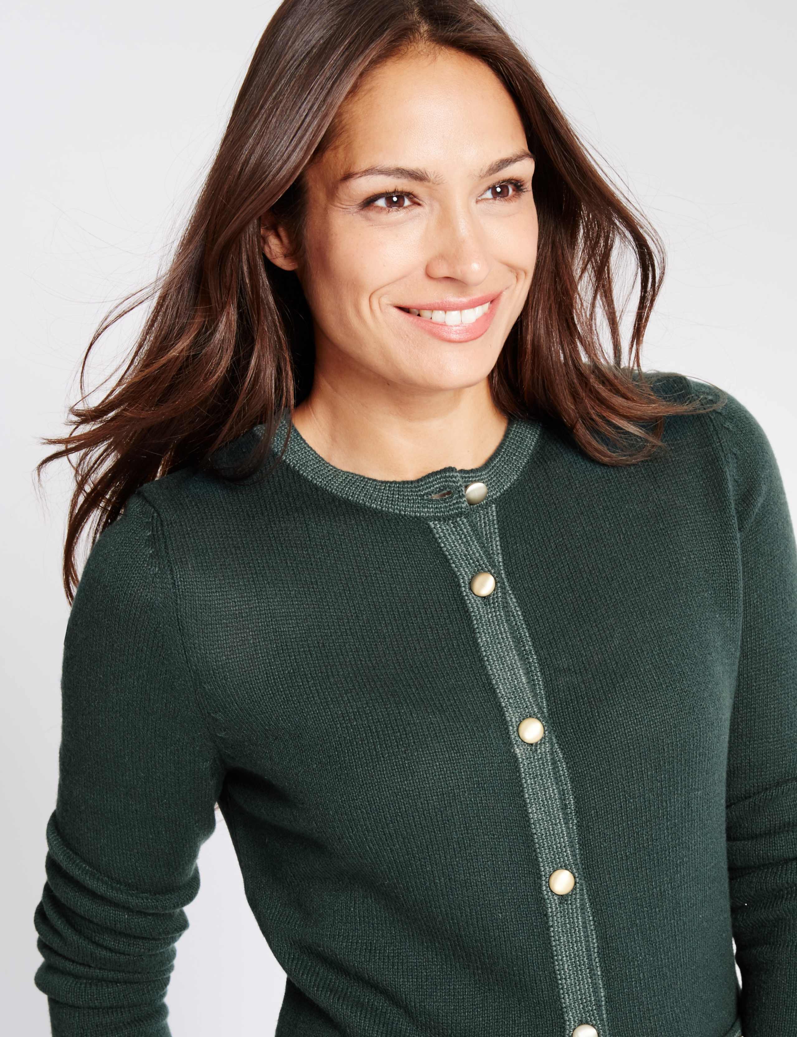 Lambswool Blend Contrasting Edge Cardigan 4 of 4