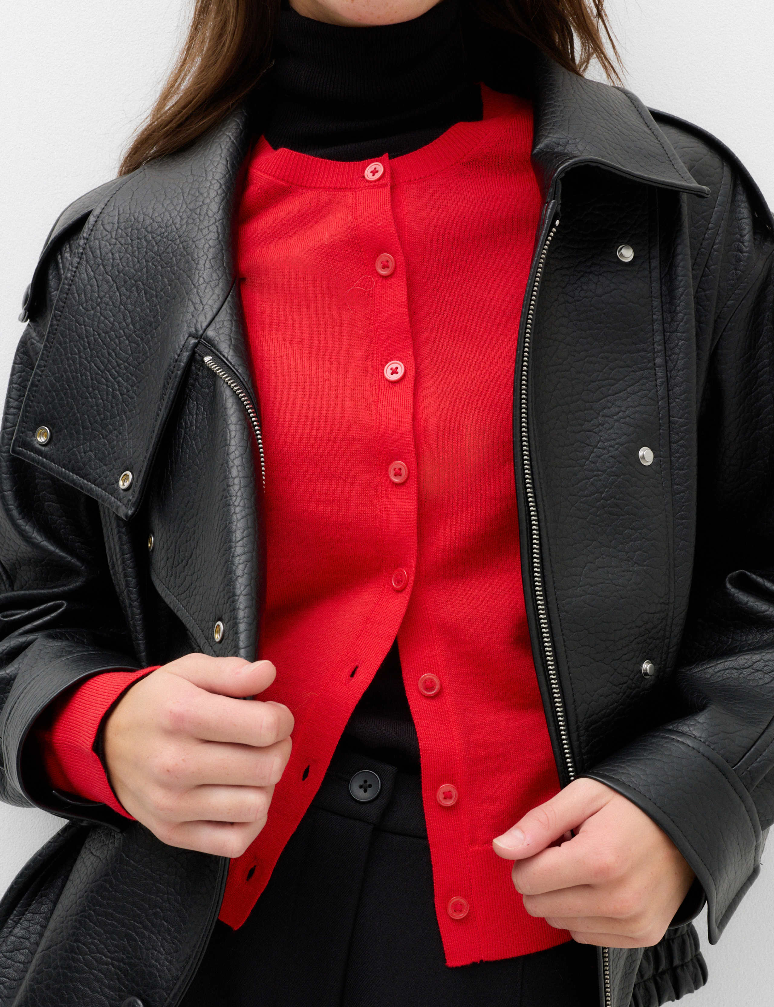 Pure Merino Wool Crew Neck Cardigan 3 of 6