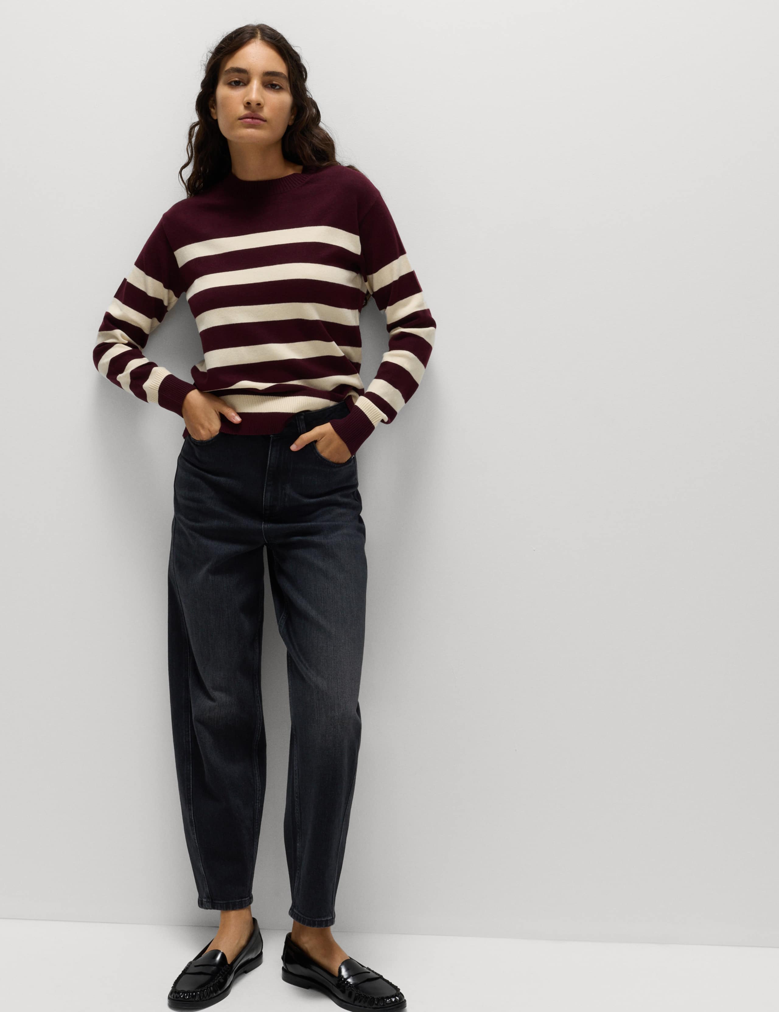 Air-Yarn Striped Crew Jumper 2 of 4