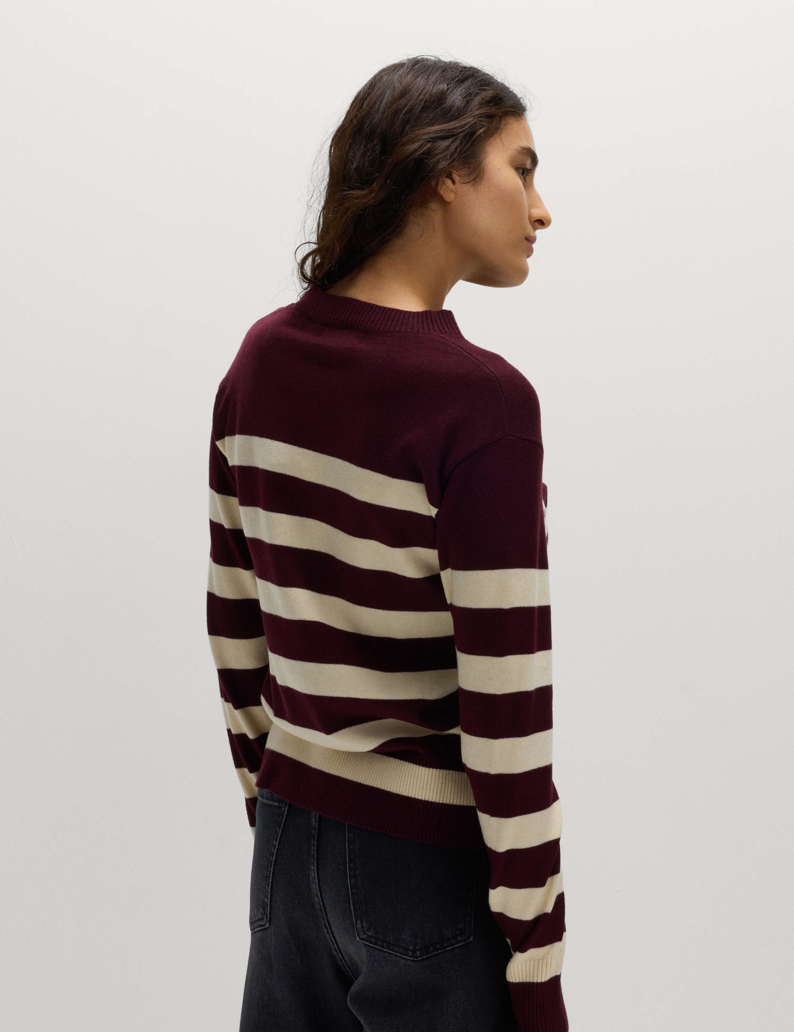 Air-Yarn Striped Crew Jumper 4 of 4