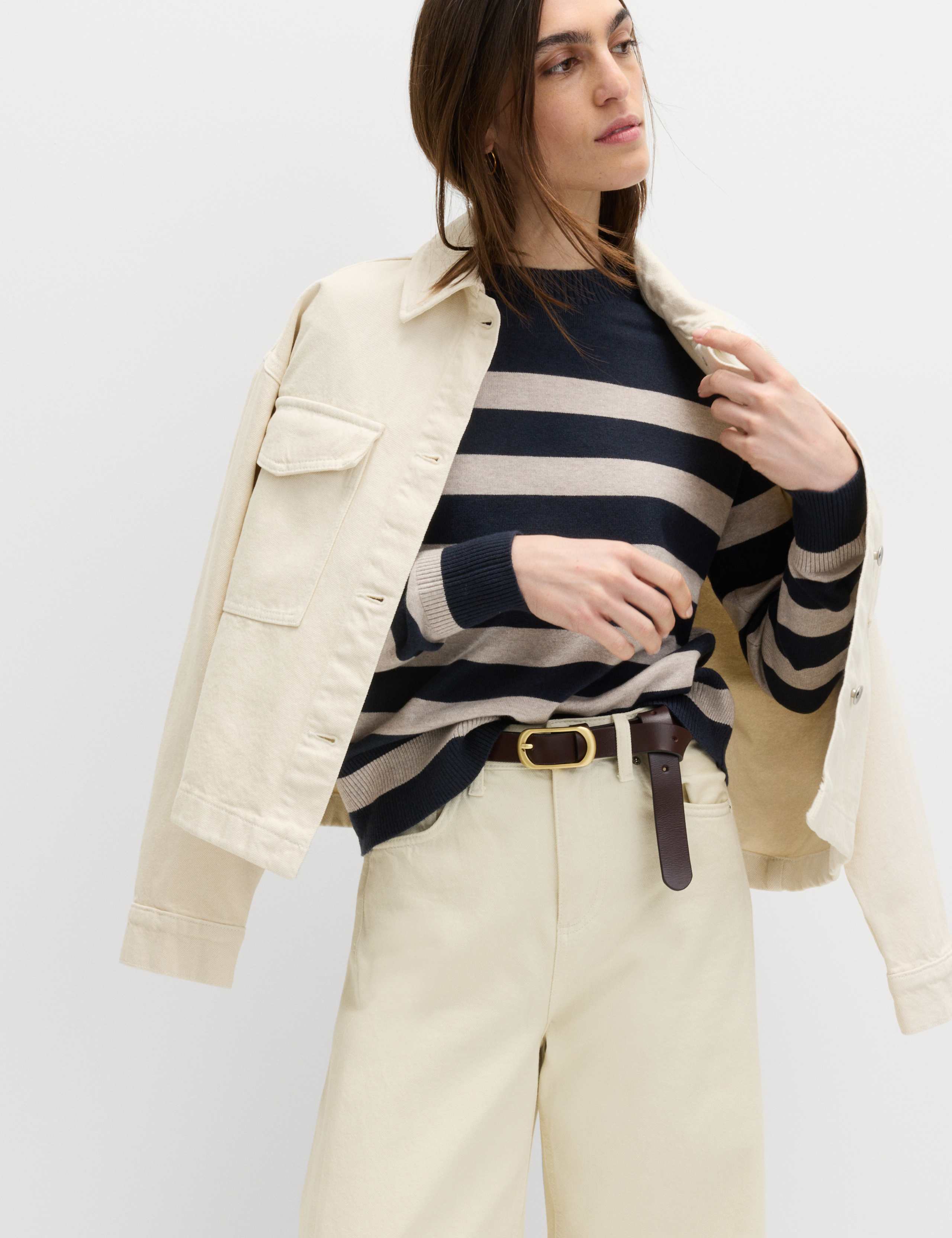 Air-Yarn Striped Crew Jumper 5 of 5