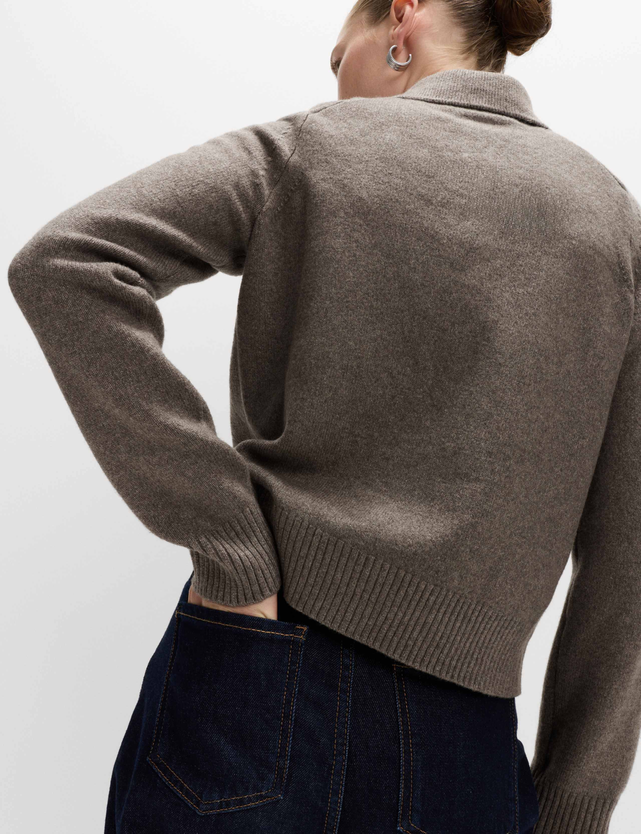 Air-Yarn Collared Button Front Cardigan 5 of 6