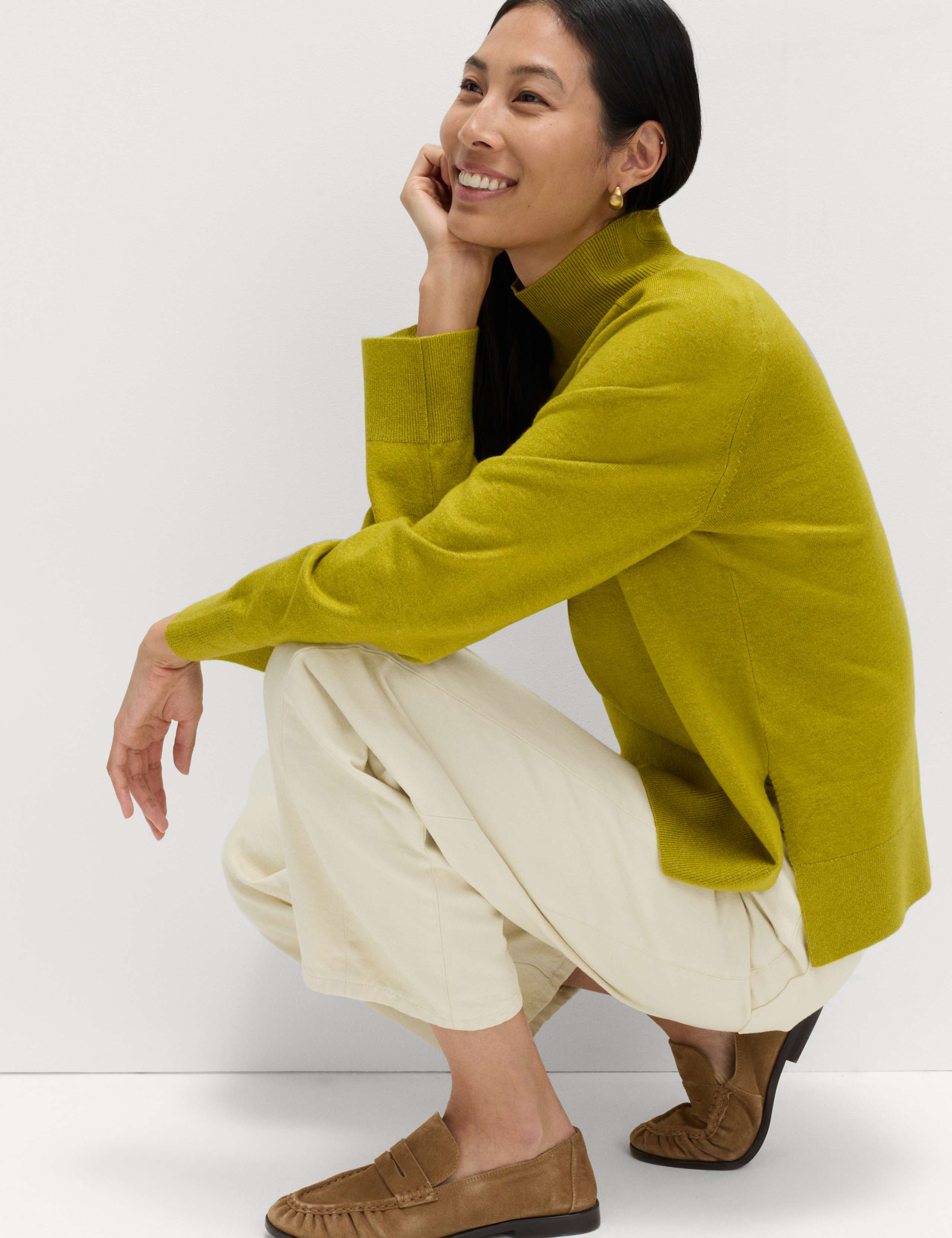 Air-Yarn Funnel Neck Relaxed Jumper 3 of 6