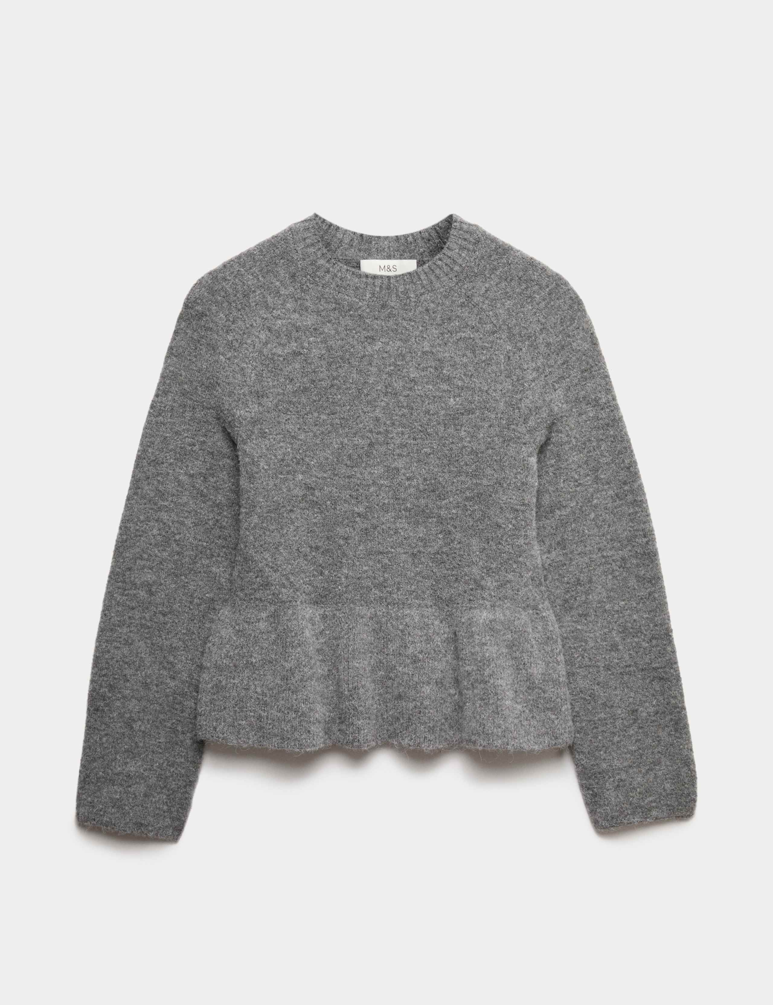 Crew Neck Peplum Jumper with Wool 2 of 5